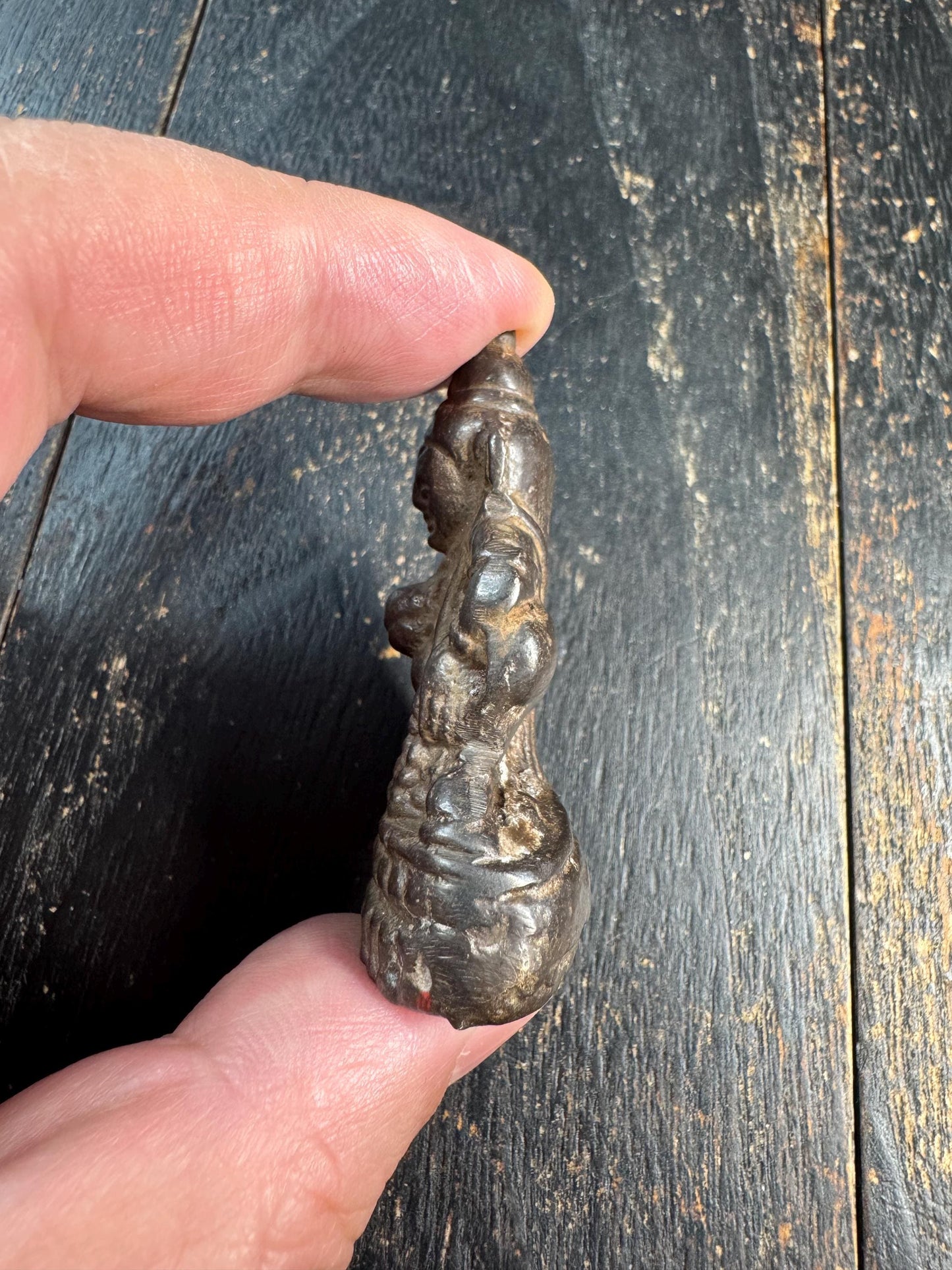 Antique Tibetan Bronze Jambhala Statue – Buddhist Wealth Deity with Mongoose, Yellow Dzambhala Prosperity Amulet