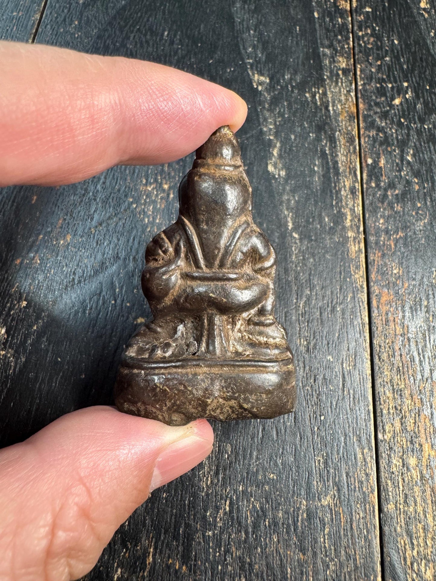 Antique Tibetan Bronze Jambhala Statue – Buddhist Wealth Deity with Mongoose, Yellow Dzambhala Prosperity Amulet