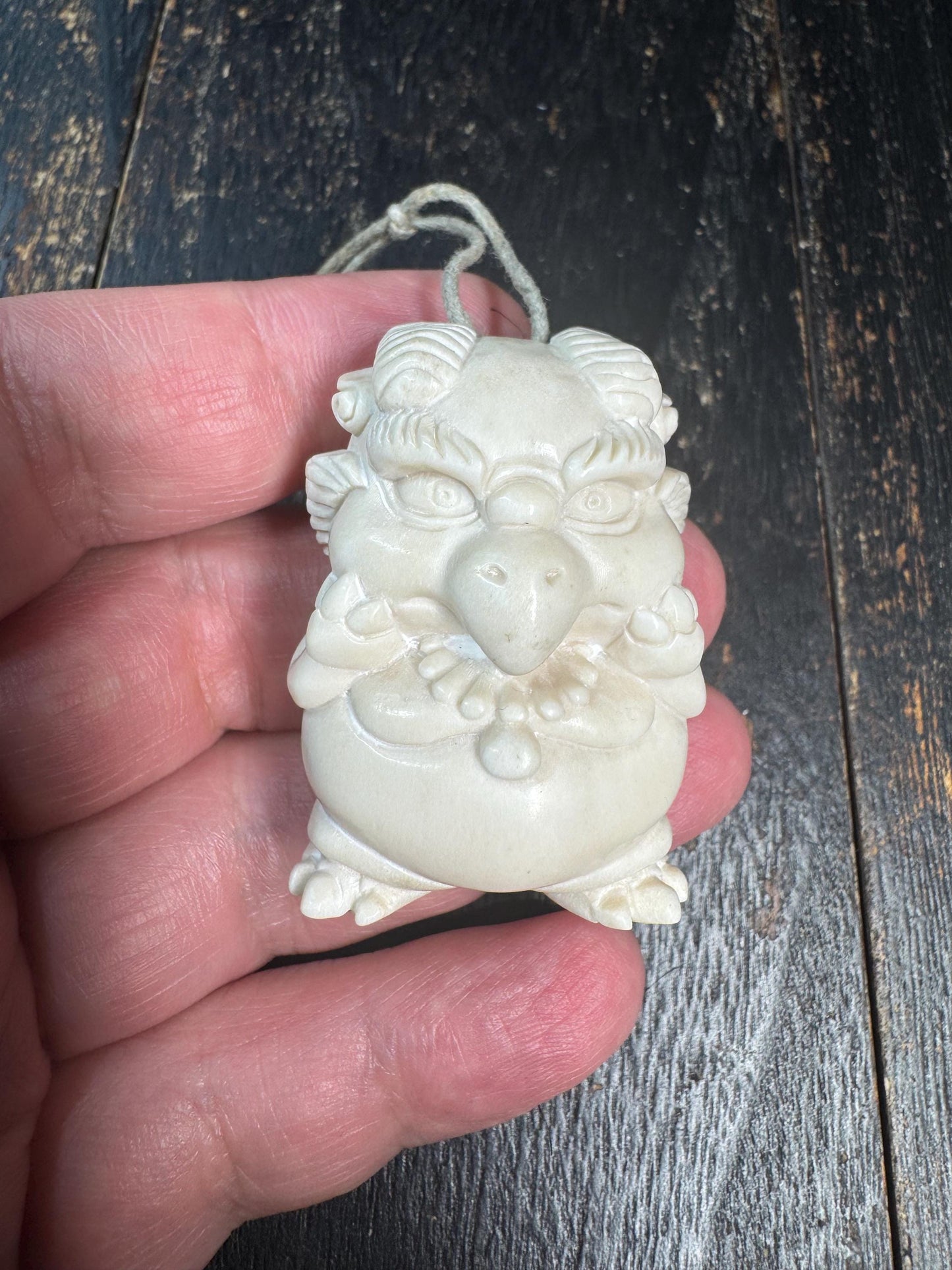Hand Carved Garuda Pendant Deer Antler | Tibetan Khyung Bird Amulet | Protective Spiritual Necklace Charm