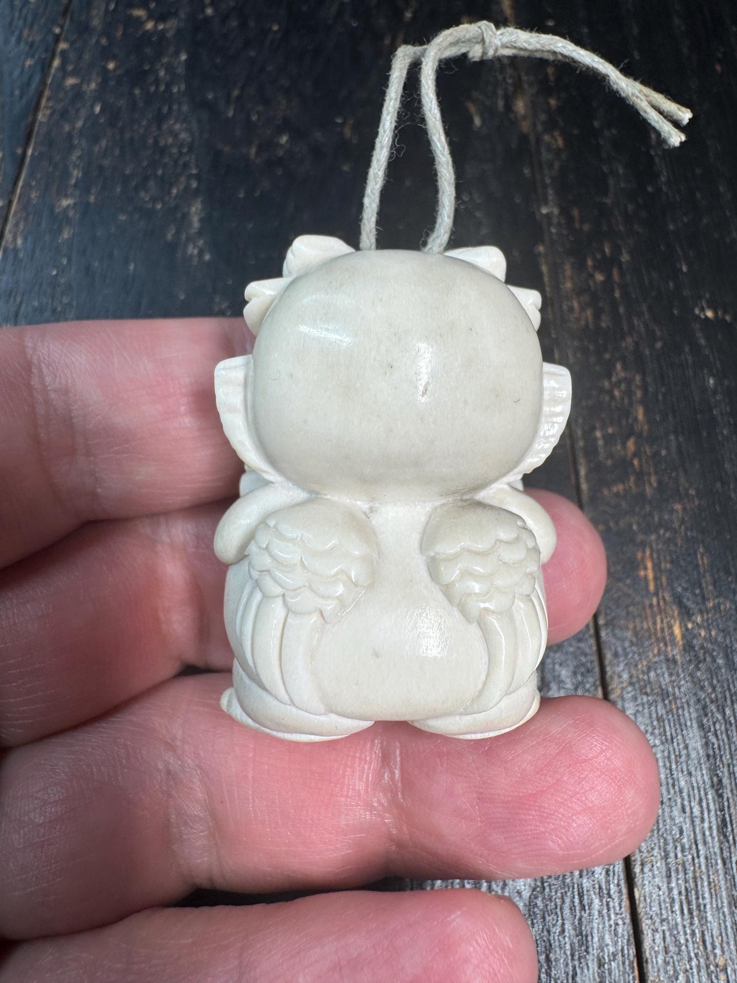 Hand Carved Garuda Pendant Deer Antler | Tibetan Khyung Bird Amulet | Protective Spiritual Necklace Charm