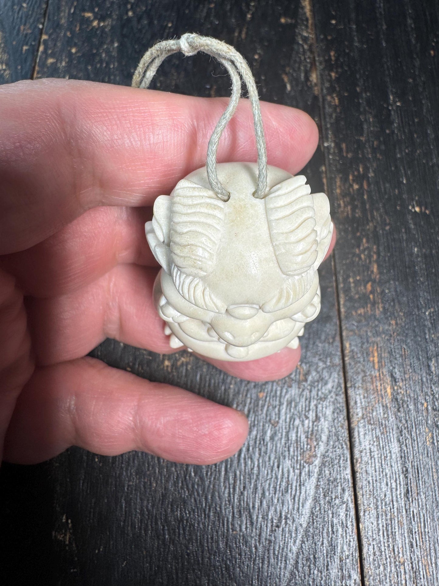 Hand Carved Garuda Pendant Deer Antler | Tibetan Khyung Bird Amulet | Protective Spiritual Necklace Charm