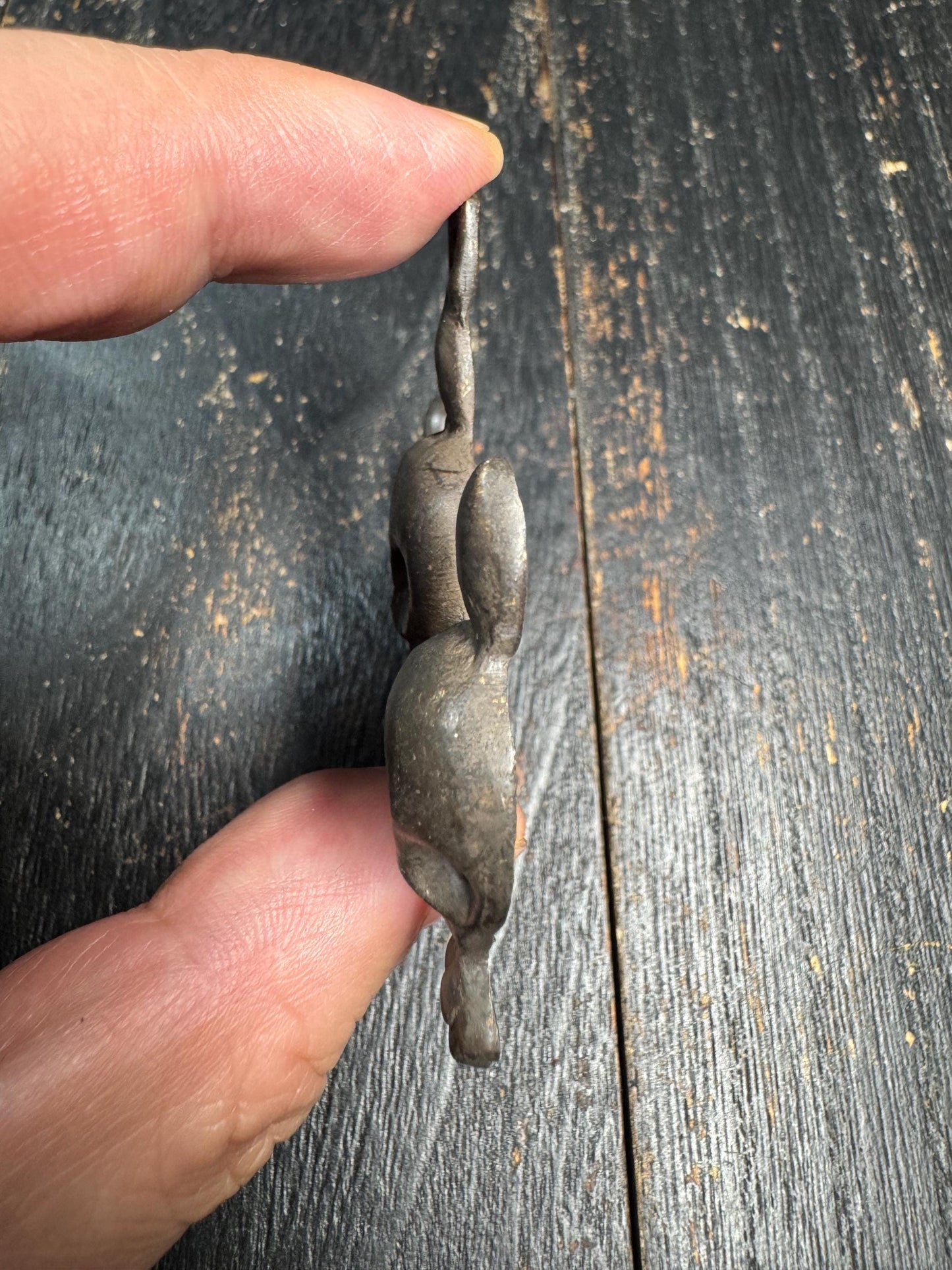 Vintage Tibetan Bronze Skull Amulet Pendant | Triple Skull Protector Talisman | Himalayan Tribal Charm