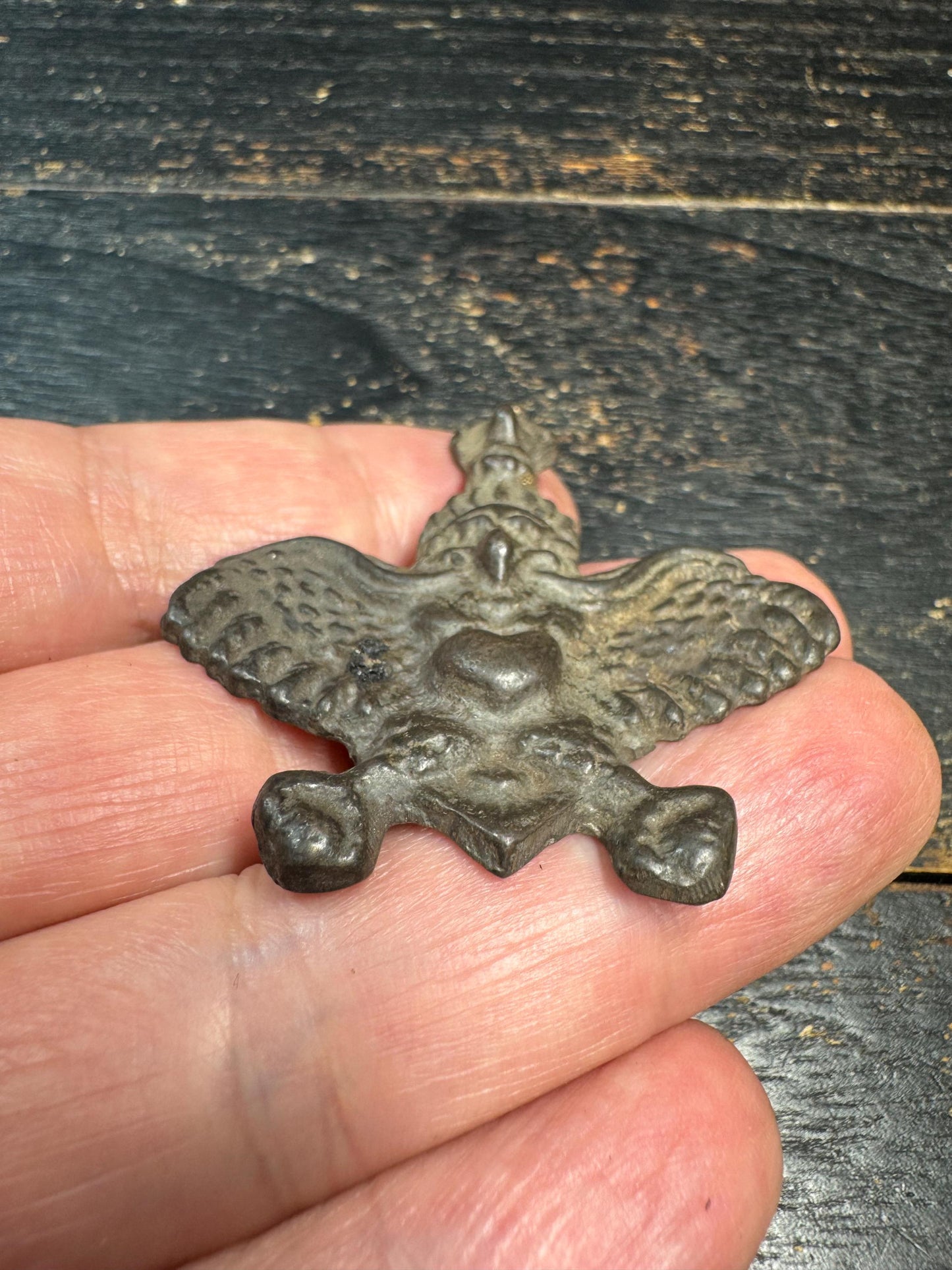 Vintage Bronze Garuda Amulet Pendant Tibetan Nepalese Style Bird Protector Talisman Ethnic Tribal Jewelry