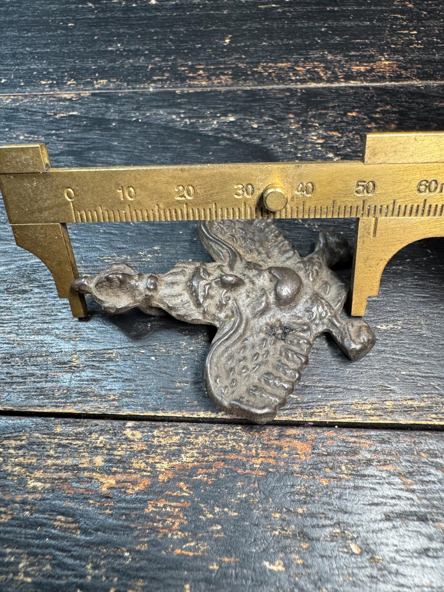 Vintage Bronze Garuda Amulet Pendant Tibetan Nepalese Style Bird Protector Talisman Ethnic Tribal Jewelry