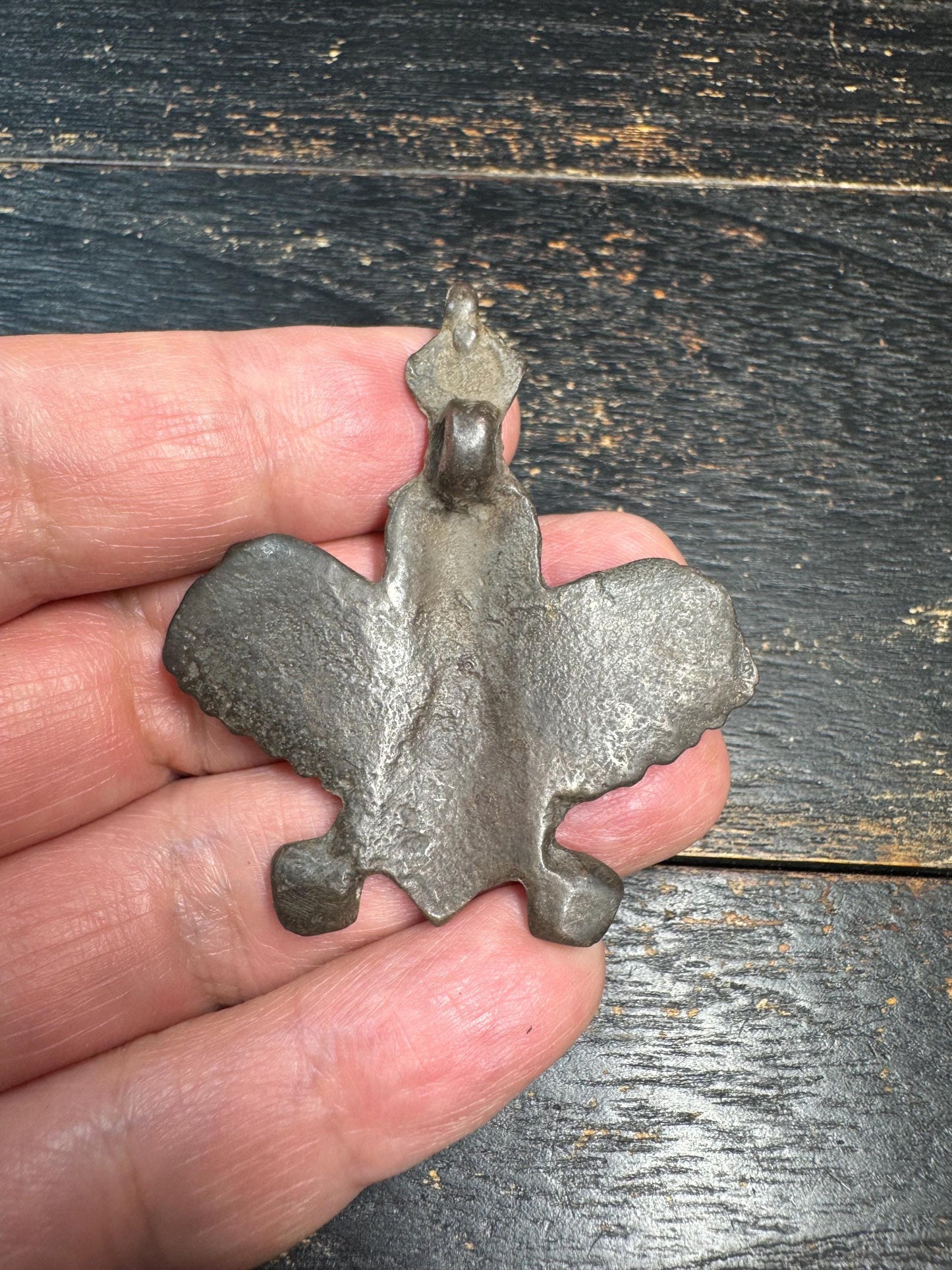 Vintage Bronze Garuda Amulet Pendant Tibetan Nepalese Style Bird Protector Talisman Ethnic Tribal Jewelry