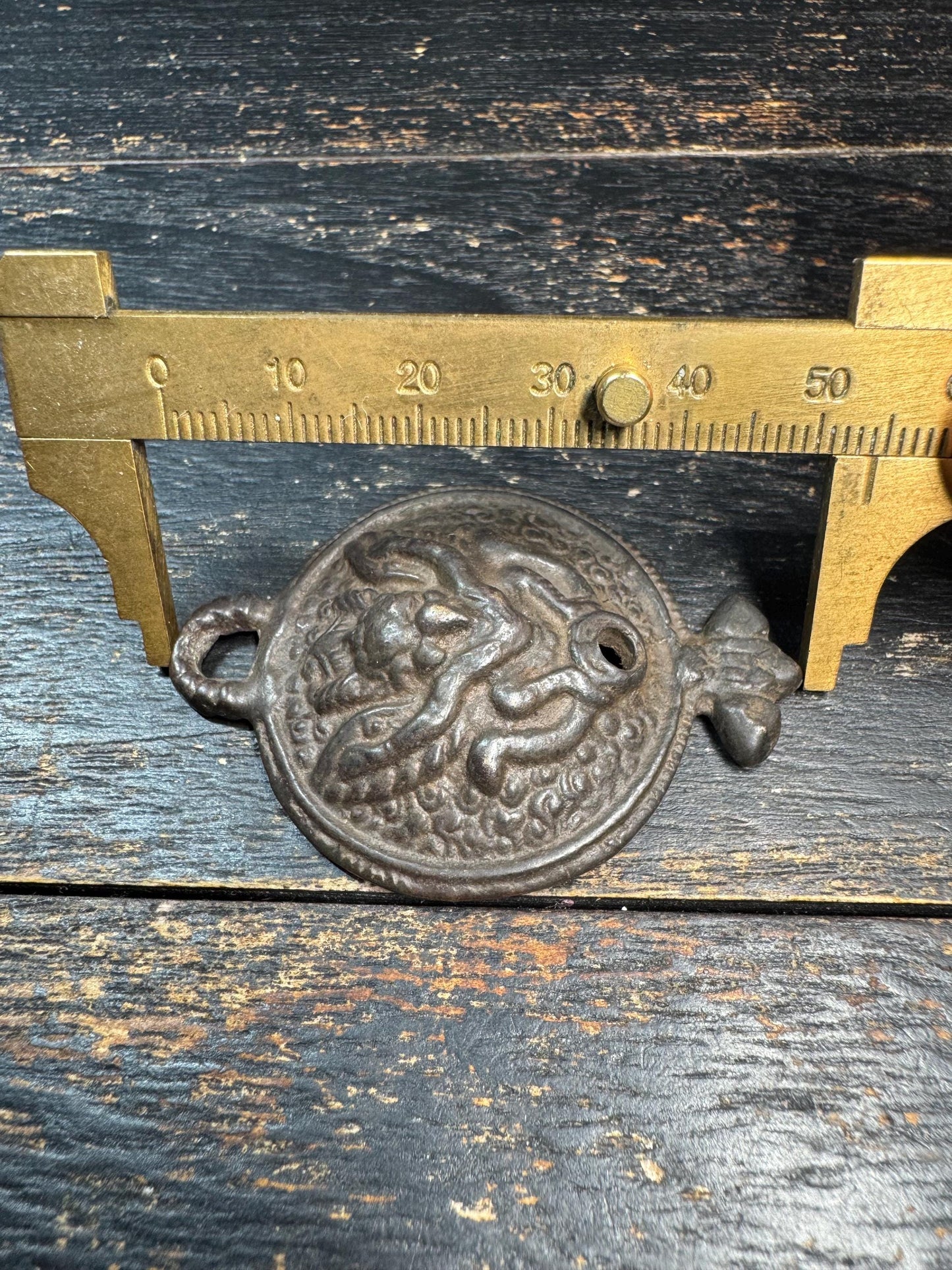 Vintage Bronze Garuda Amulet Pendant Tibetan Nepalese Style Bird Protector Medallion Talisman