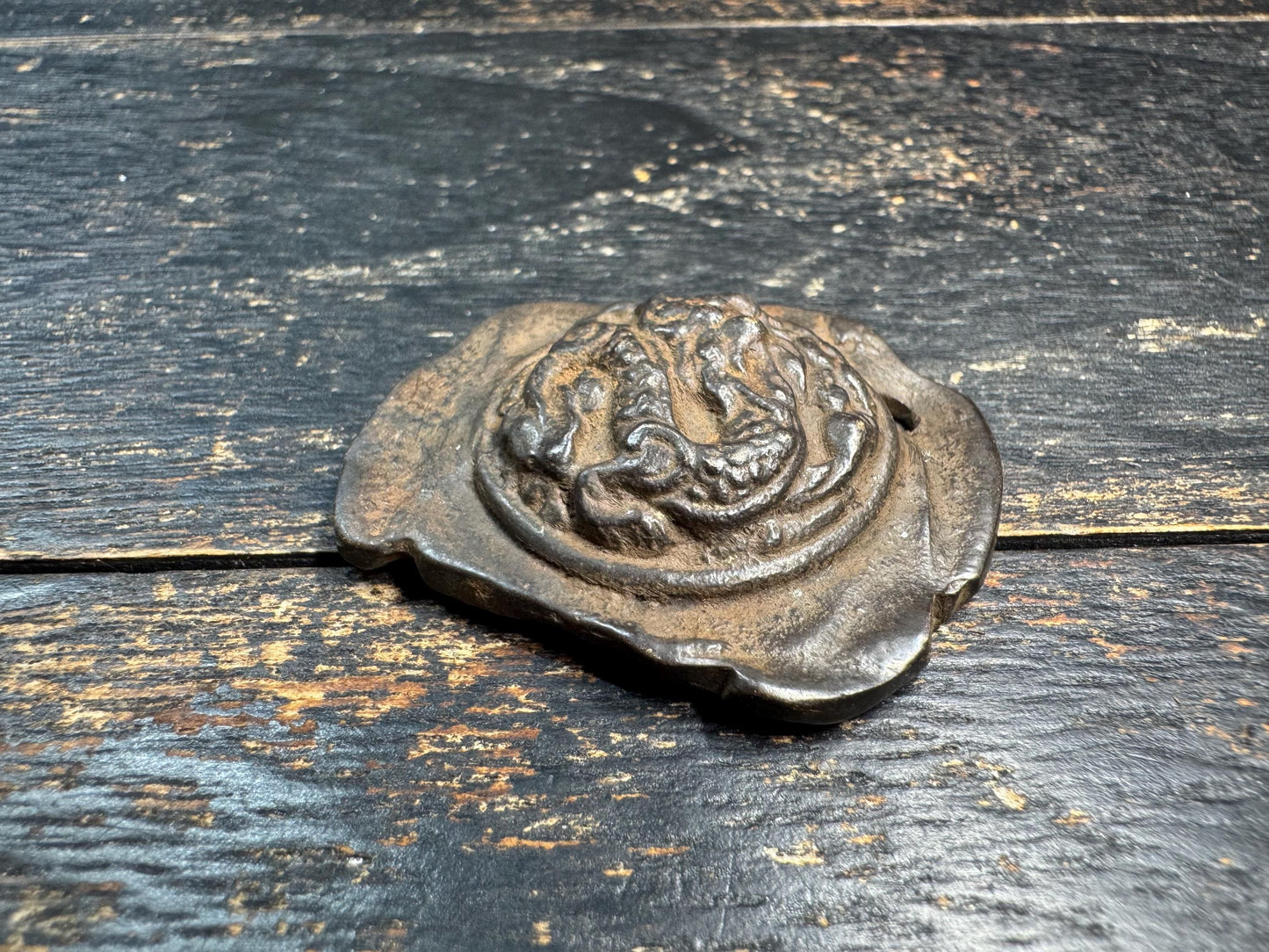 Vintage Bronze Dragon Amulet Pendant Asian Talisman Chinese Style Dragon Medallion Protector Charm