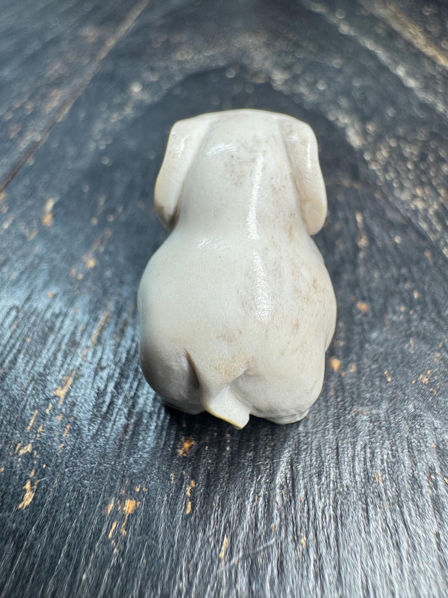 Hand Carved Deer Antler Elephant Pendant Mini Animal Charm, Vintage Style Bone Carving Elephant Figurine, Good Luck Amulet
