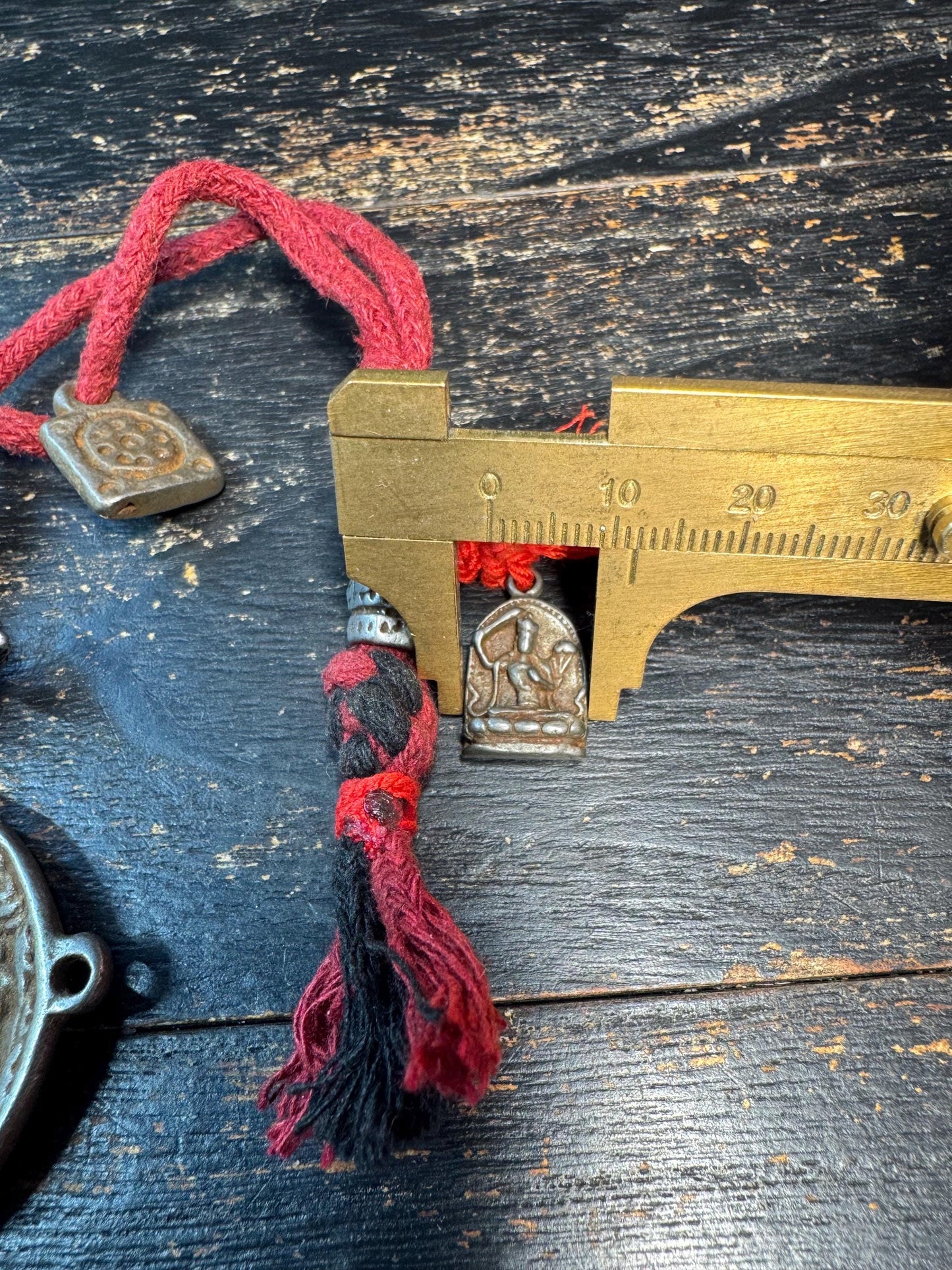 Tibetan Cold Iron Nine Palace Bagua Amulet Pendant, Vajra Dorje Charm Set, Skull Bead Talisman, Protective Spiritual Necklace, Himalayan Sty