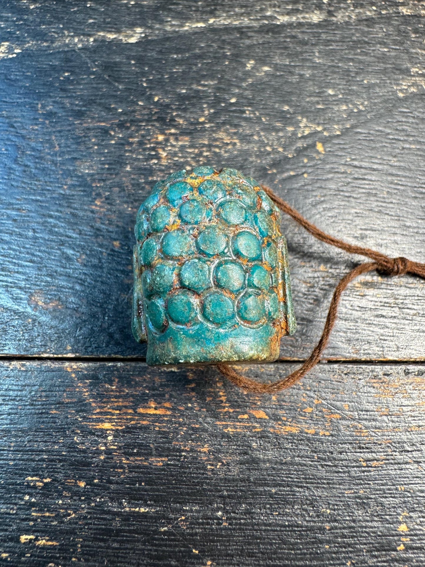 Old Jade Buddha Head Bead, Antique Jade Carving, Green Patina Buddha Pendant, Hand Carved Spiritual Amulet, Meditation Guru Bead