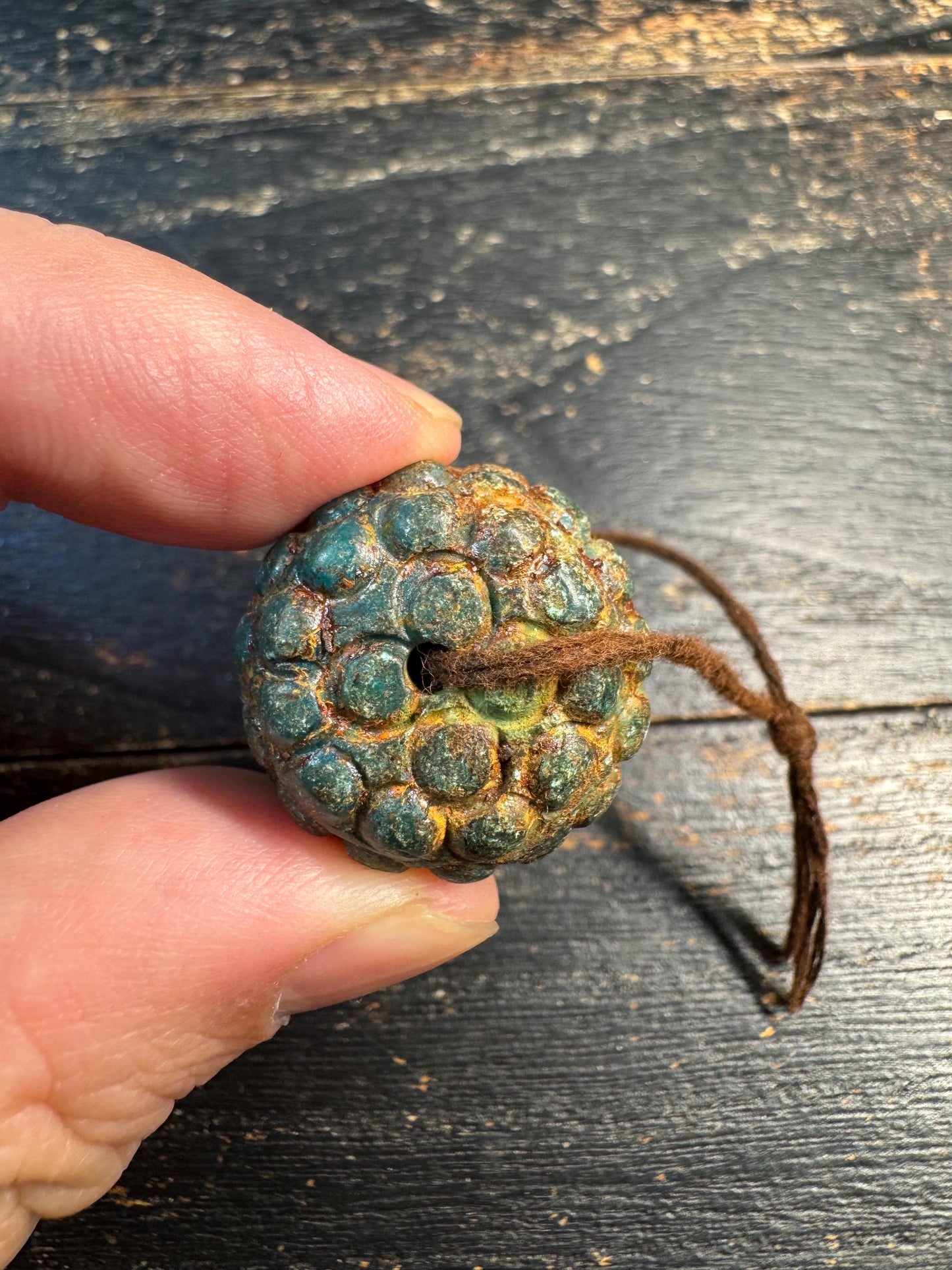 Old Jade Buddha Head Bead, Antique Jade Carving, Green Patina Buddha Pendant, Hand Carved Spiritual Amulet, Meditation Guru Bead