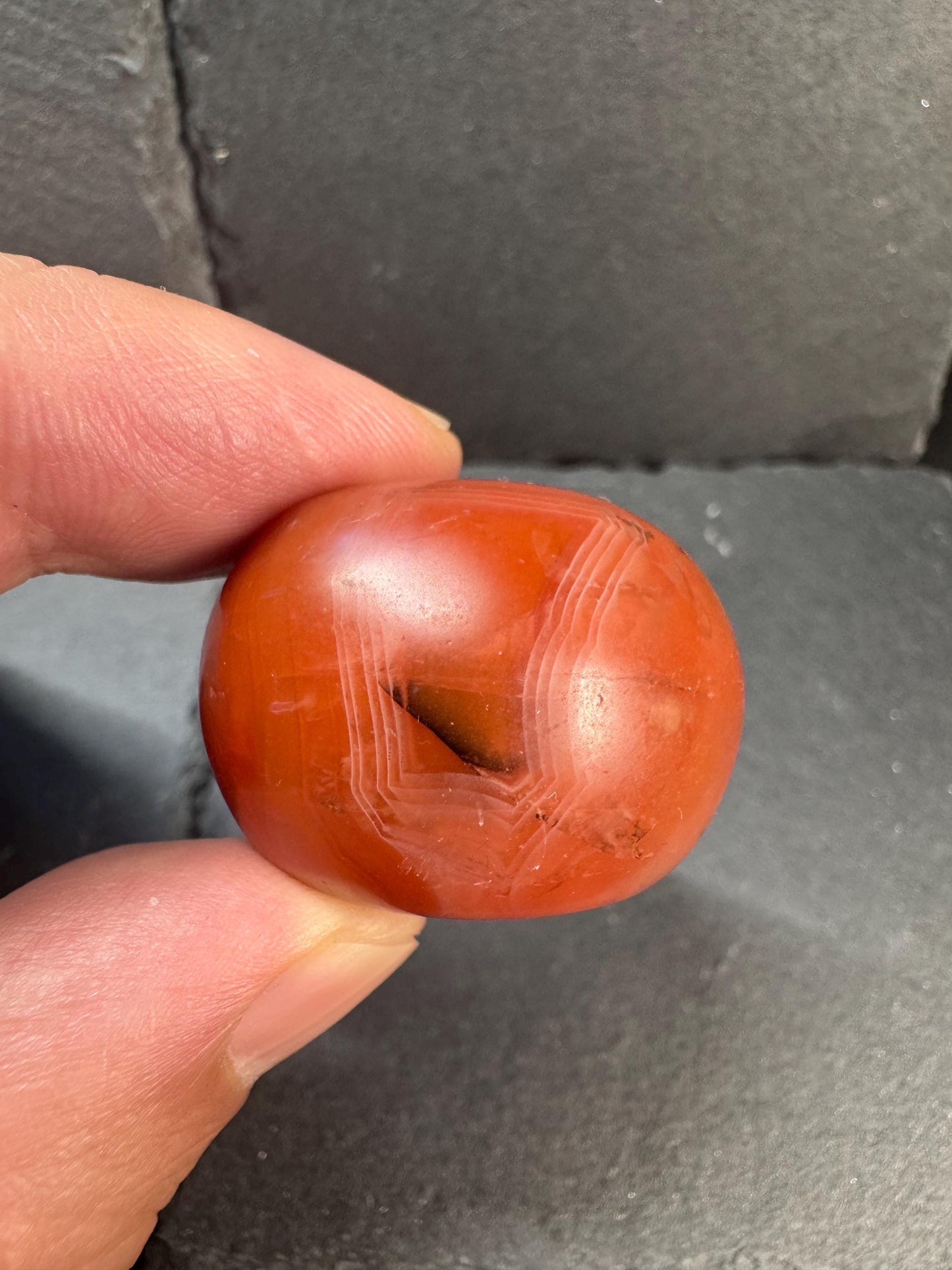 Vintage Nanhong Agate Bead Pendant | Natural Red Carnelian Barrel Bead | Tibetan Style Guru Bead | Old Agate Focal Bead for Mala Necklace