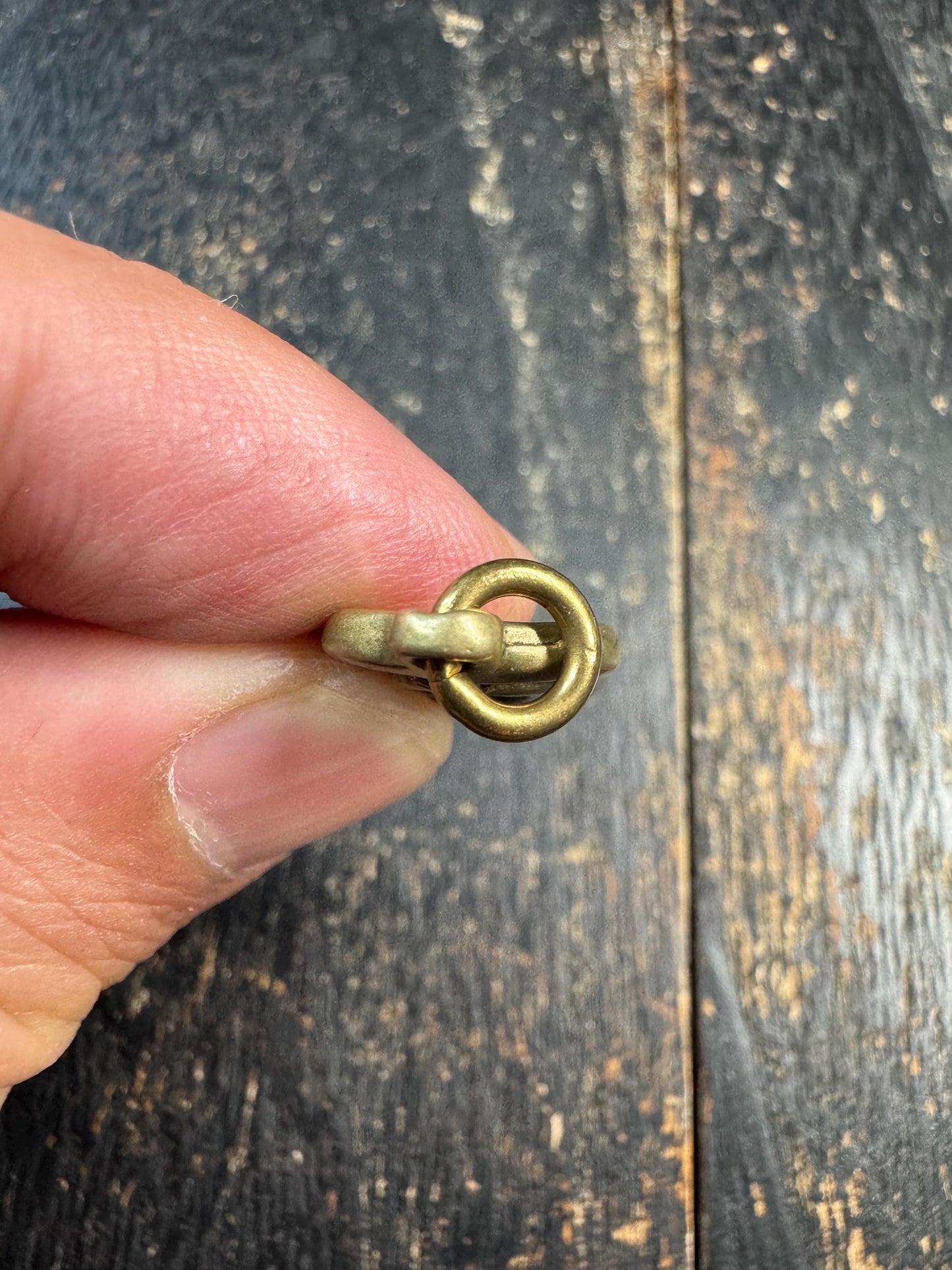 Vintage Brass Vajra Pendant | Tibetan Dorje Amulet Charm | Double Sided Buddhist Brass Pendant | Himalayan Spiritual Talisman
