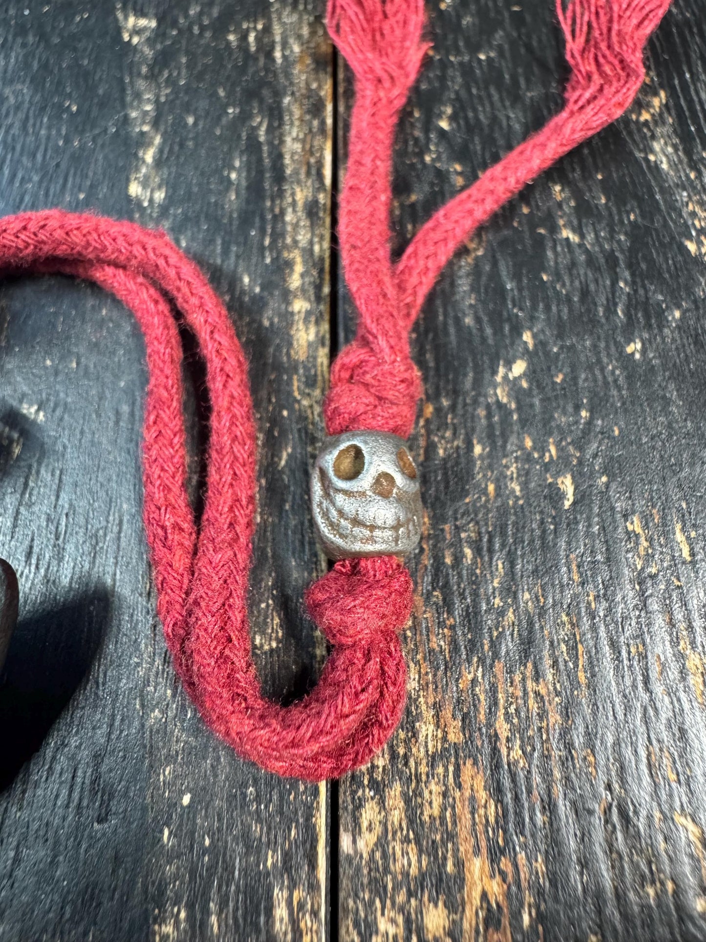 Vintage Cold Iron Garuda Pendant Necklace, Charnel Ground Style Amulet, Tibetan Inspired Thokcha Pendant, Citipati Bead & Ritual Axe Charm