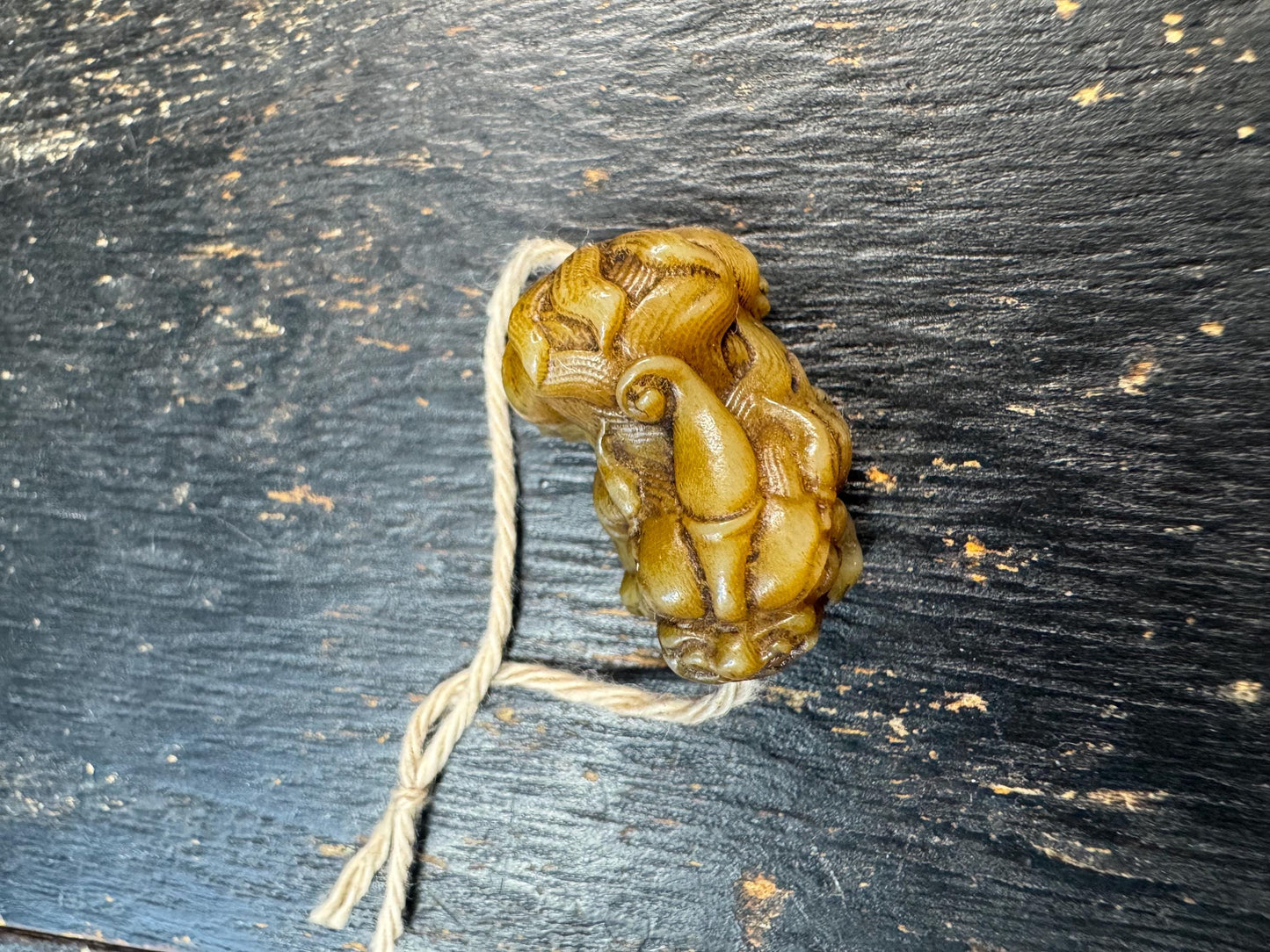 Hand Carved Yak Bone Pixiu Bead Pendant, Tibetan Style Pi Yao Amulet, Fortune Wealth Talisman, DIY Mala Guru Bead Charm