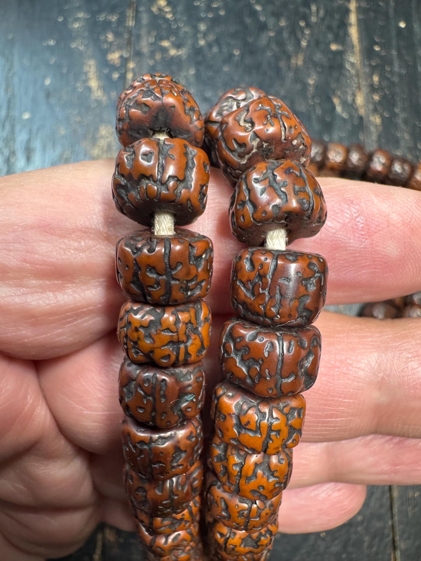 11mm 32inches Bodhi Seed 108 Mala Necklace – Traditional Tibetan Buddhist Prayer Beads for Meditation & Yoga 40inches