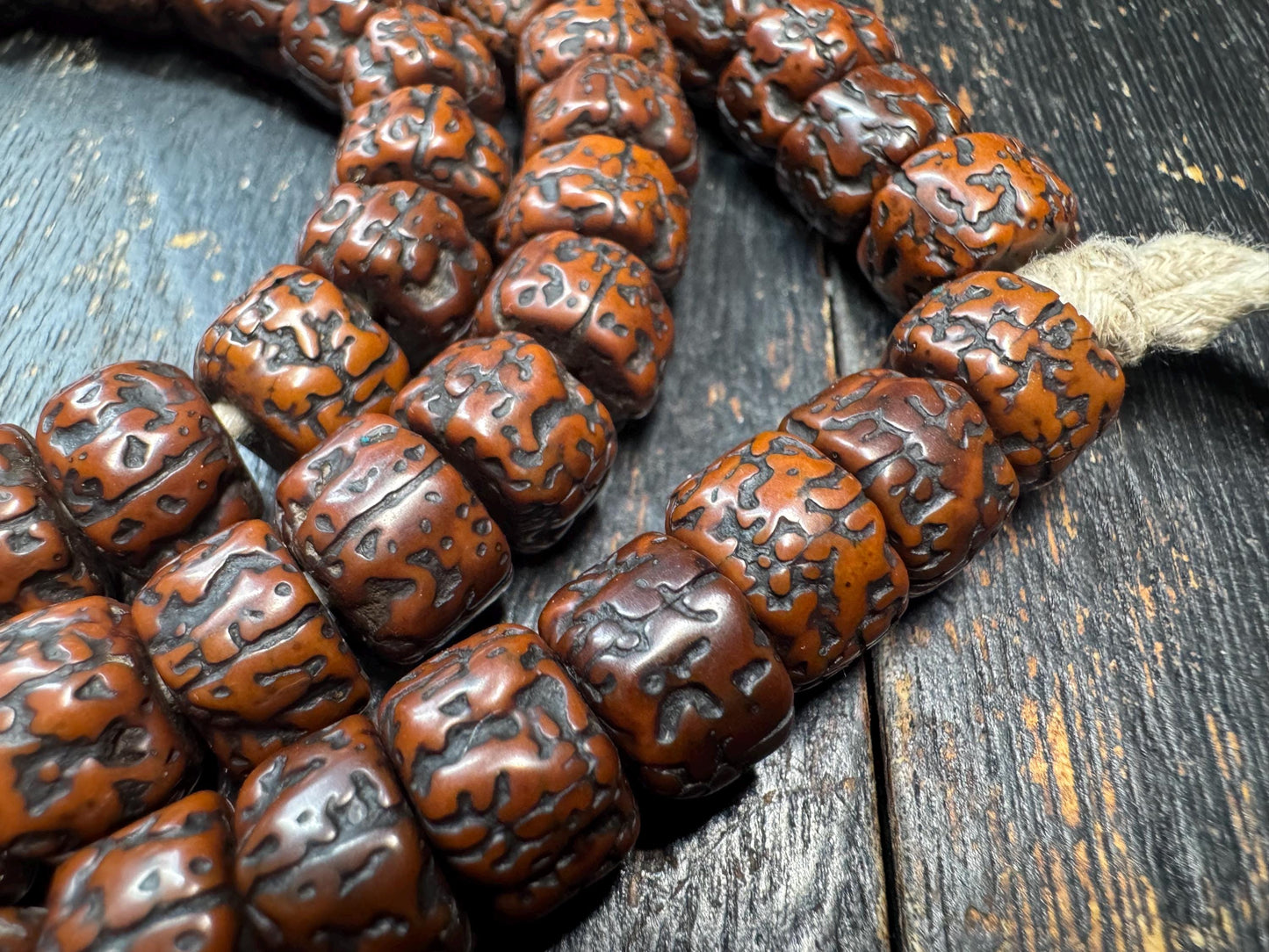 11mm 32inches Bodhi Seed 108 Mala Necklace – Traditional Tibetan Buddhist Prayer Beads for Meditation & Yoga 40inches