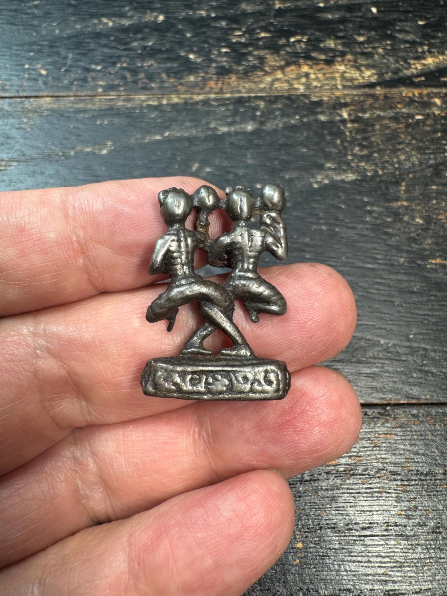 Vintage Himalayan Dancing Skeleton Statue – Tibetan Citipati Style Cold Iron Ritual Figure