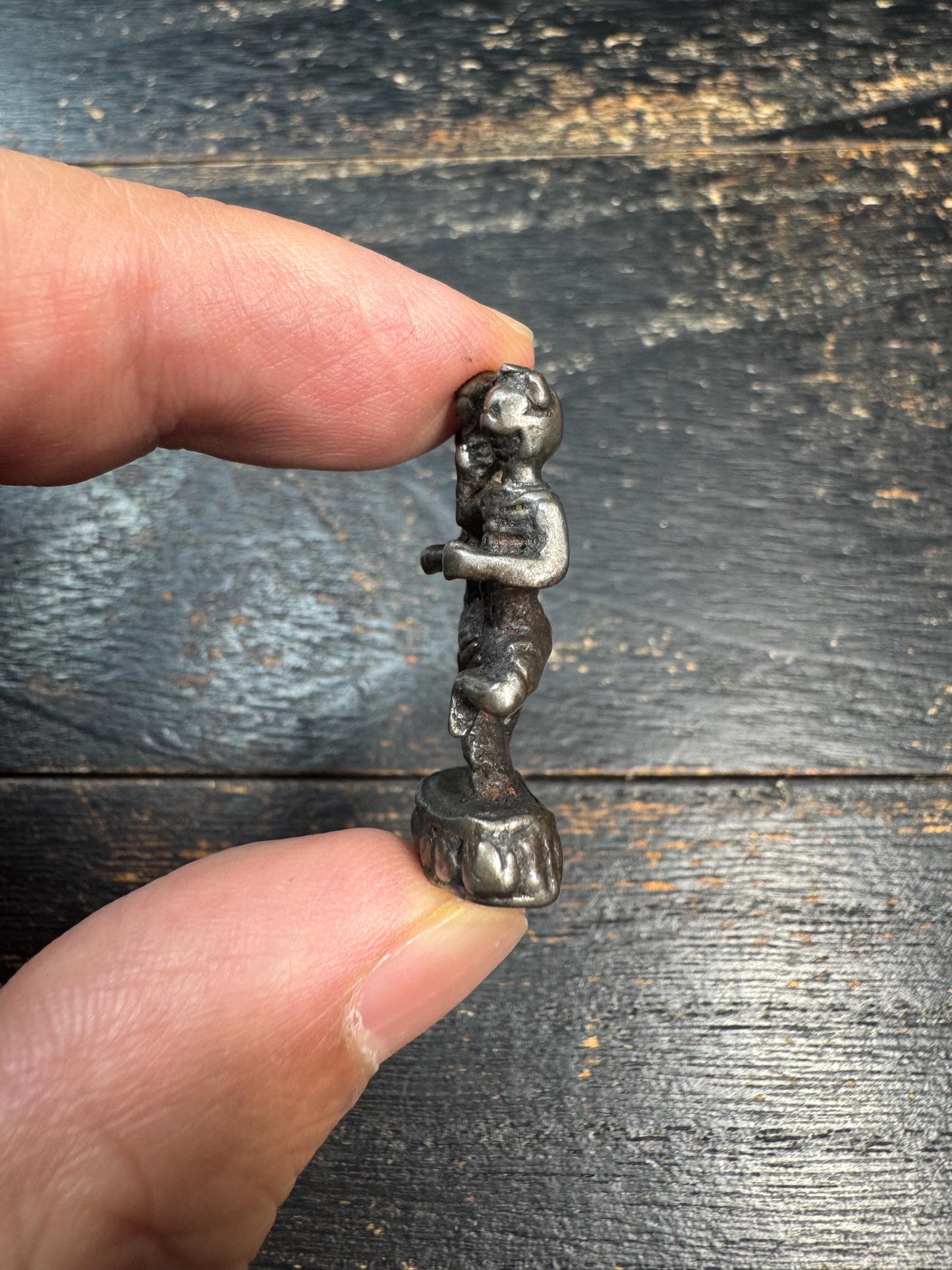 Vintage Himalayan Dancing Skeleton Statue – Tibetan Citipati Style Cold Iron Ritual Figure