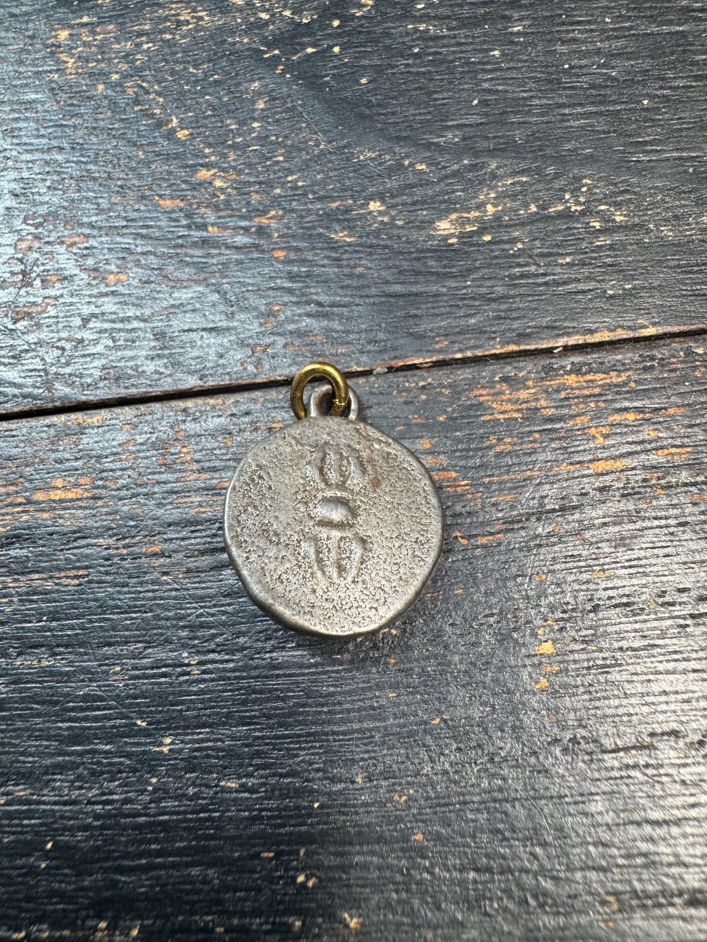 Vintage Tibetan Buddha Cold Iron Pendant – Himalayan Vajra Buddhist Amulet Charm