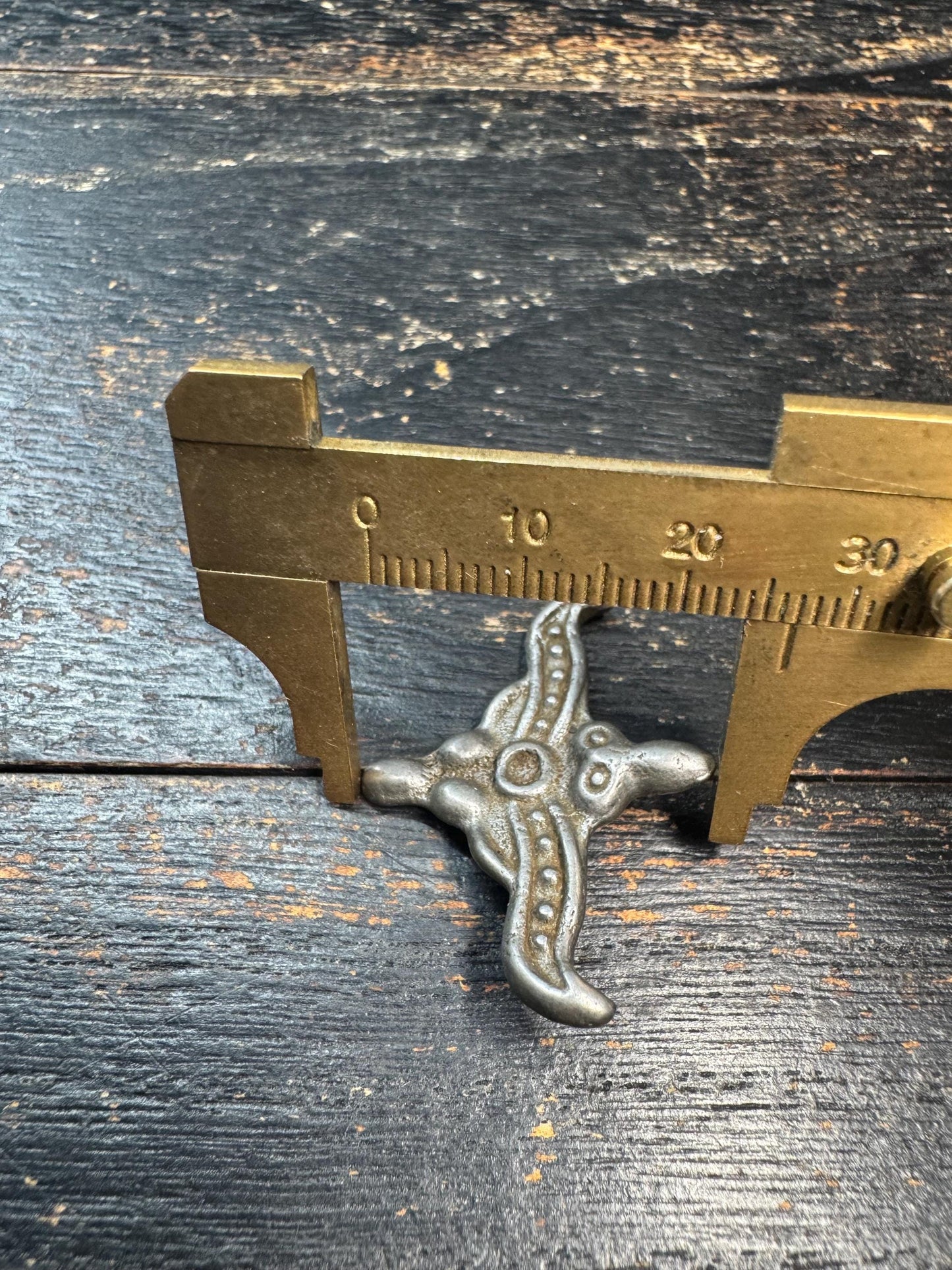 Vintage Garuda Style Cold Iron Pendant | Himalayan Bird Amulet Charm | Rustic Protective Talisman