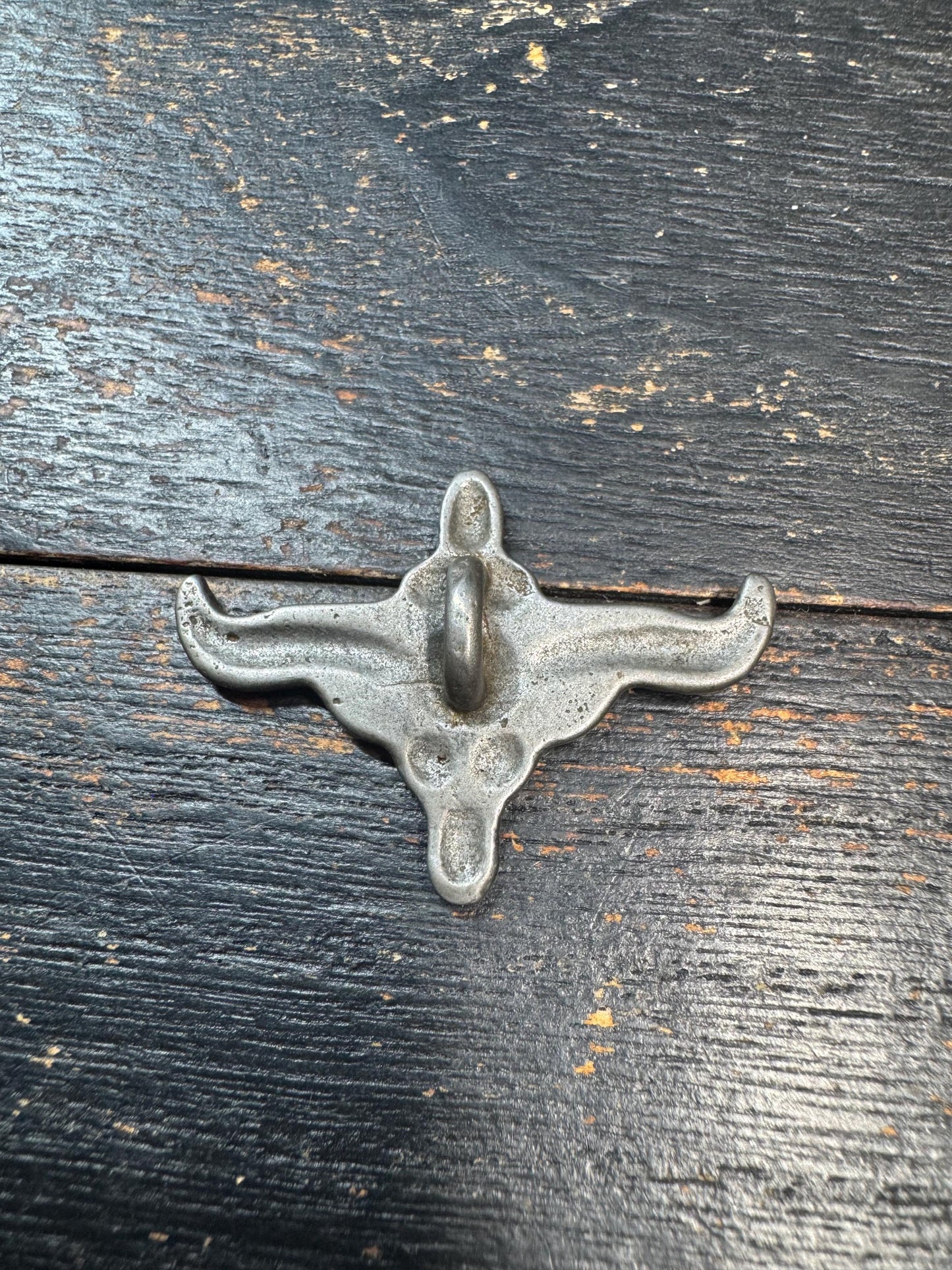 Vintage Garuda Style Cold Iron Pendant | Himalayan Bird Amulet Charm | Rustic Protective Talisman