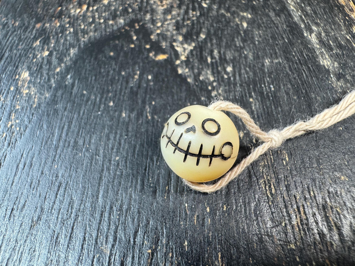 Hand Carved Shell Skull Bead, Dice Shape Spacer, Handmade Bone Look Bead, Gothic Jewelry Making Supply, Mala Spacer, DIY Bracelet Bead