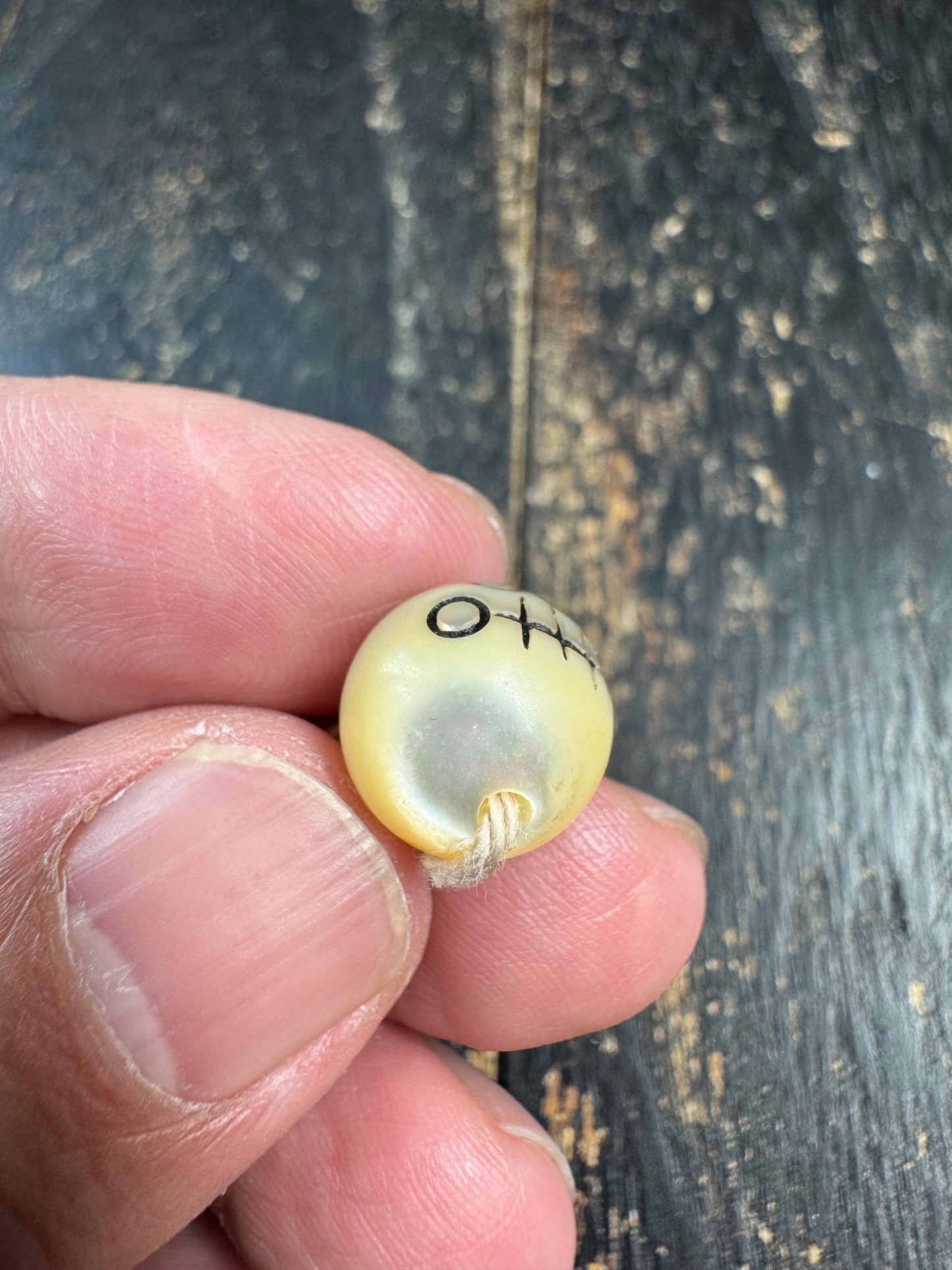 Hand Carved Shell Skull Bead, Dice Shape Spacer, Handmade Bone Look Bead, Gothic Jewelry Making Supply, Mala Spacer, DIY Bracelet Bead