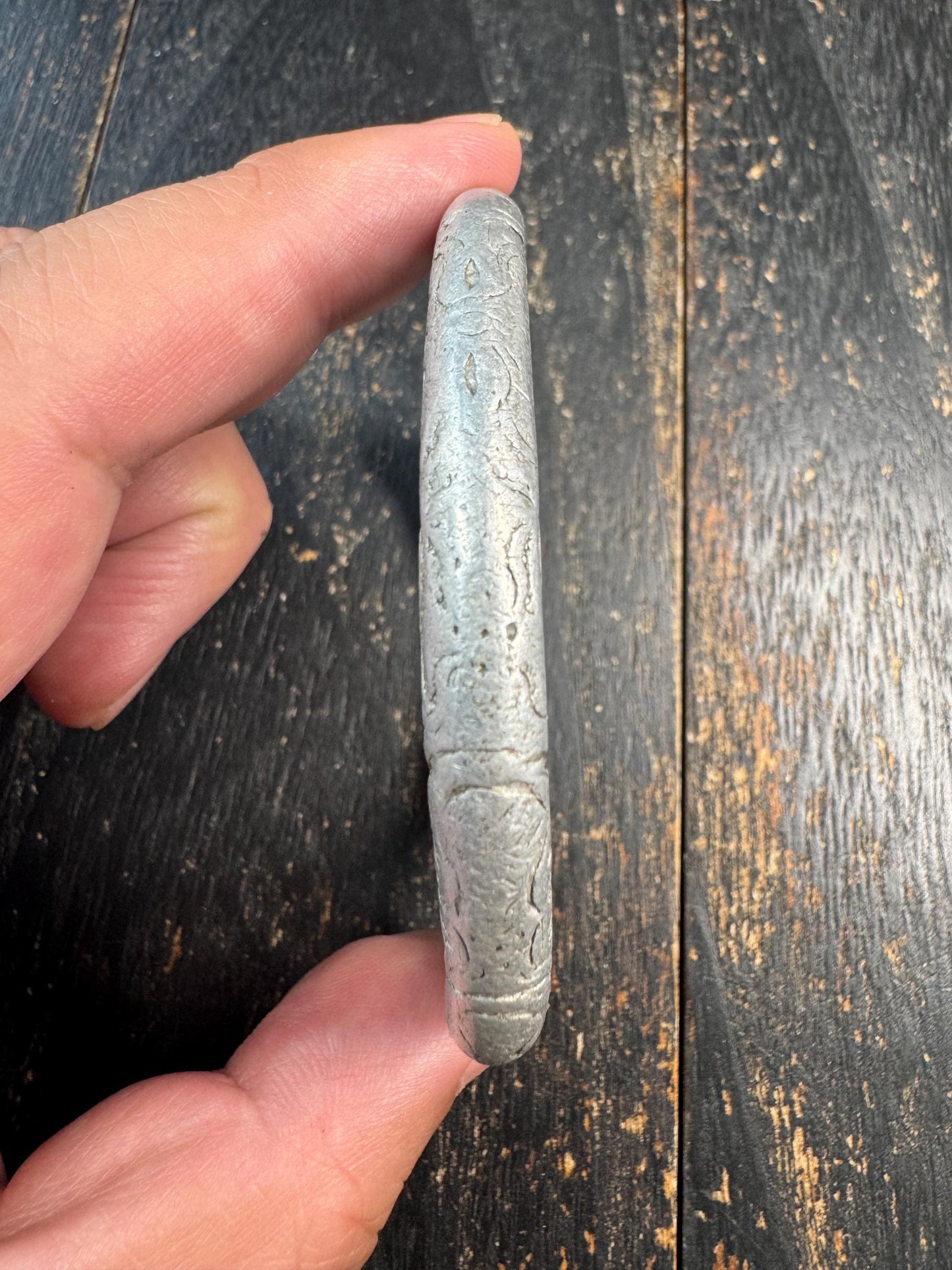 Vintage Tibetan 925 Silver Bangle Bracelet | Hand Engraved Himalayan Tribal Bracelet | Ethnic Nomadic Jewelry