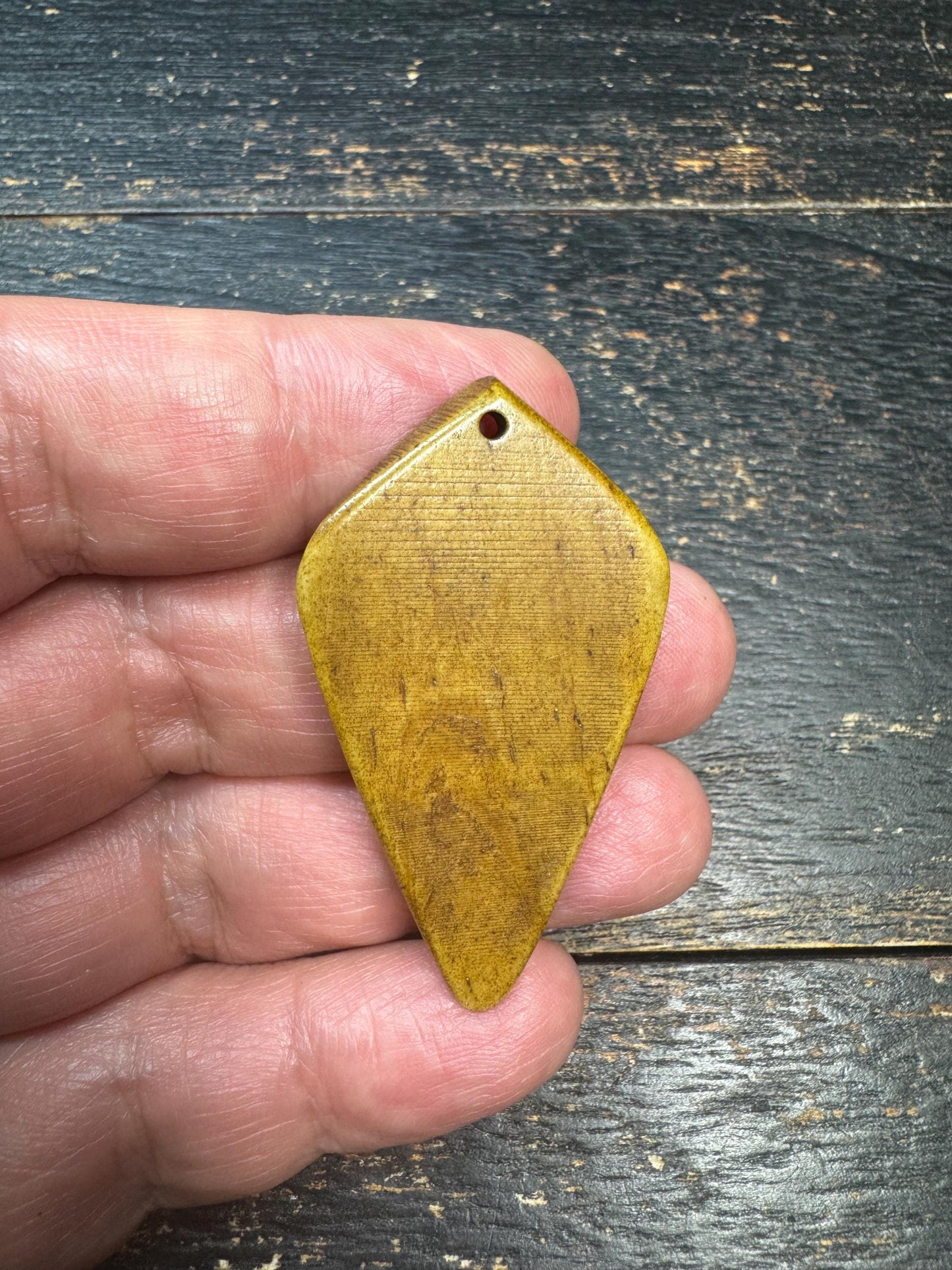Hand-Carved Yak Bone Tribal Pendant | Himalayan Cloud Motif Amulet | Vintage Style Ethnic Necklace Charm | Boho Artisan Jewelry