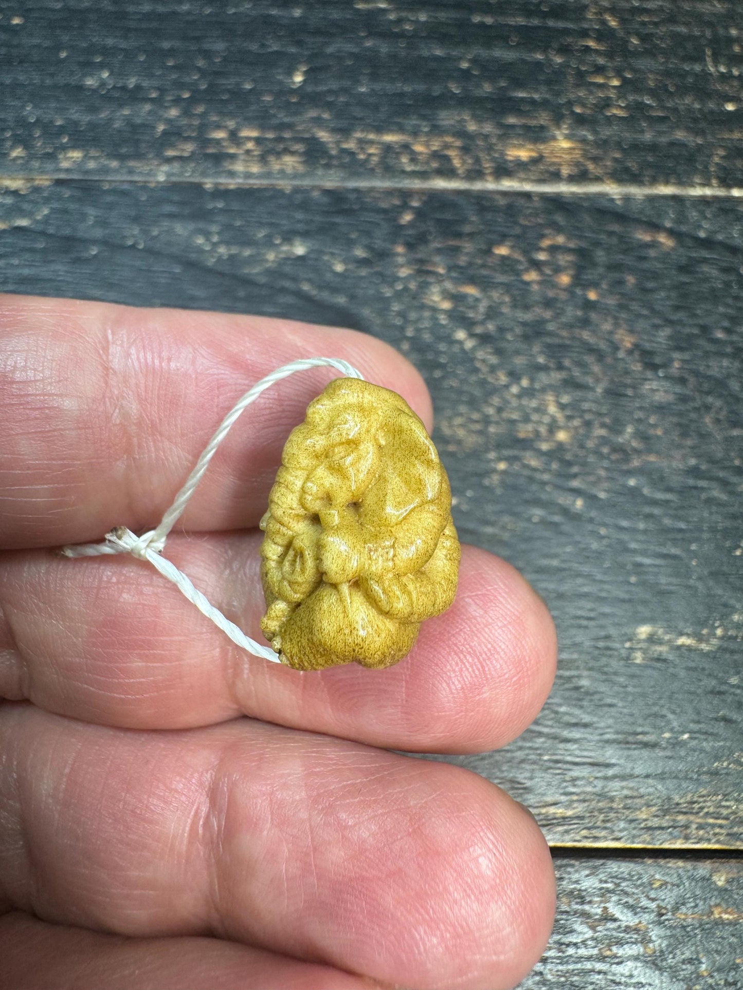 Hand Carved Yak Bone Ganesha Bead | Tibetan Elephant God Guru Bead | Mini Ganesh Pendant Charm | Spiritual Mala Spacer | Handmade Bone Carvi
