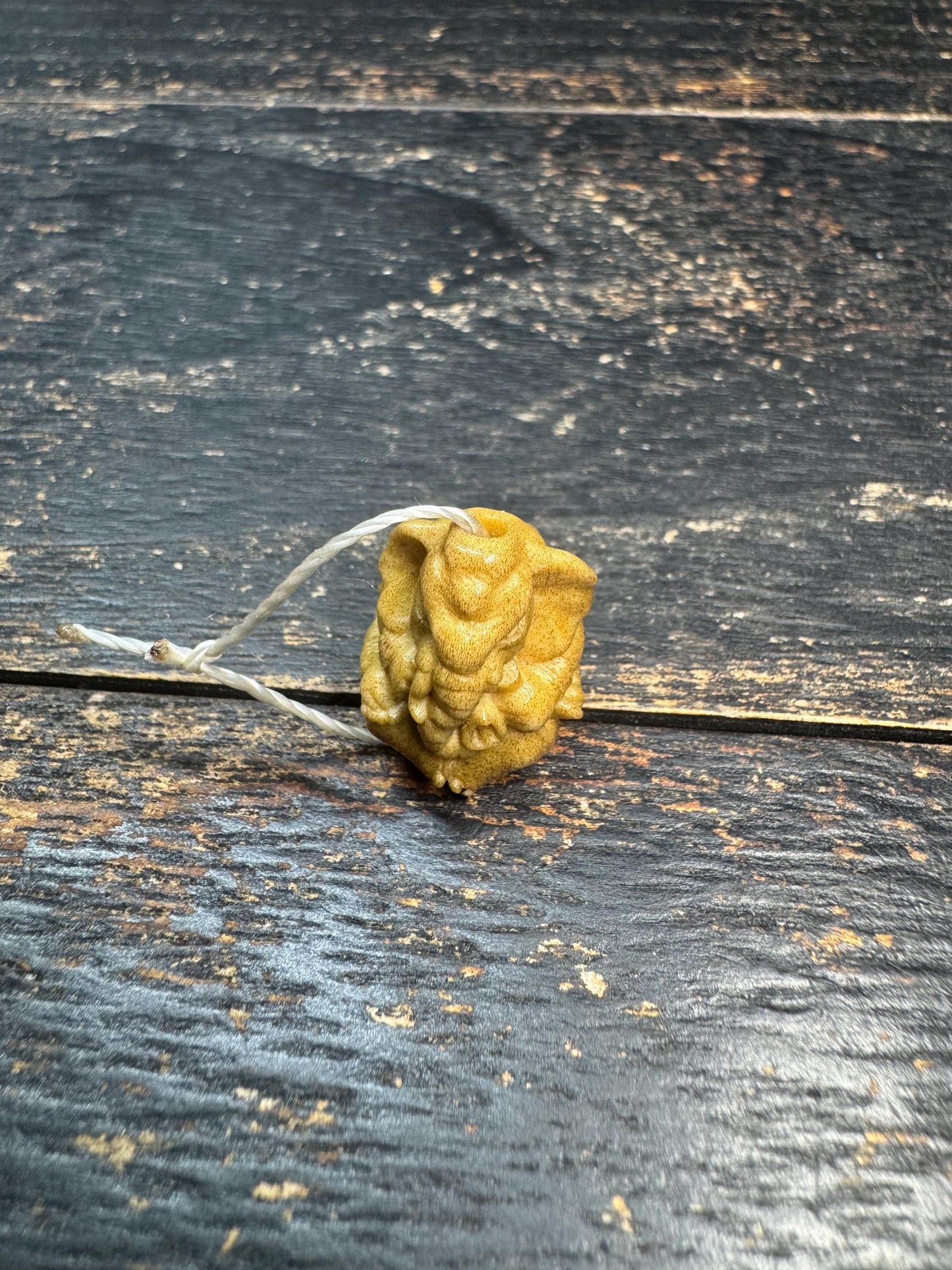 Hand Carved Yak Bone Ganesha Bead | Tibetan Elephant God Guru Bead | Mini Ganesh Pendant Charm | Spiritual Mala Spacer | Handmade Bone Carvi