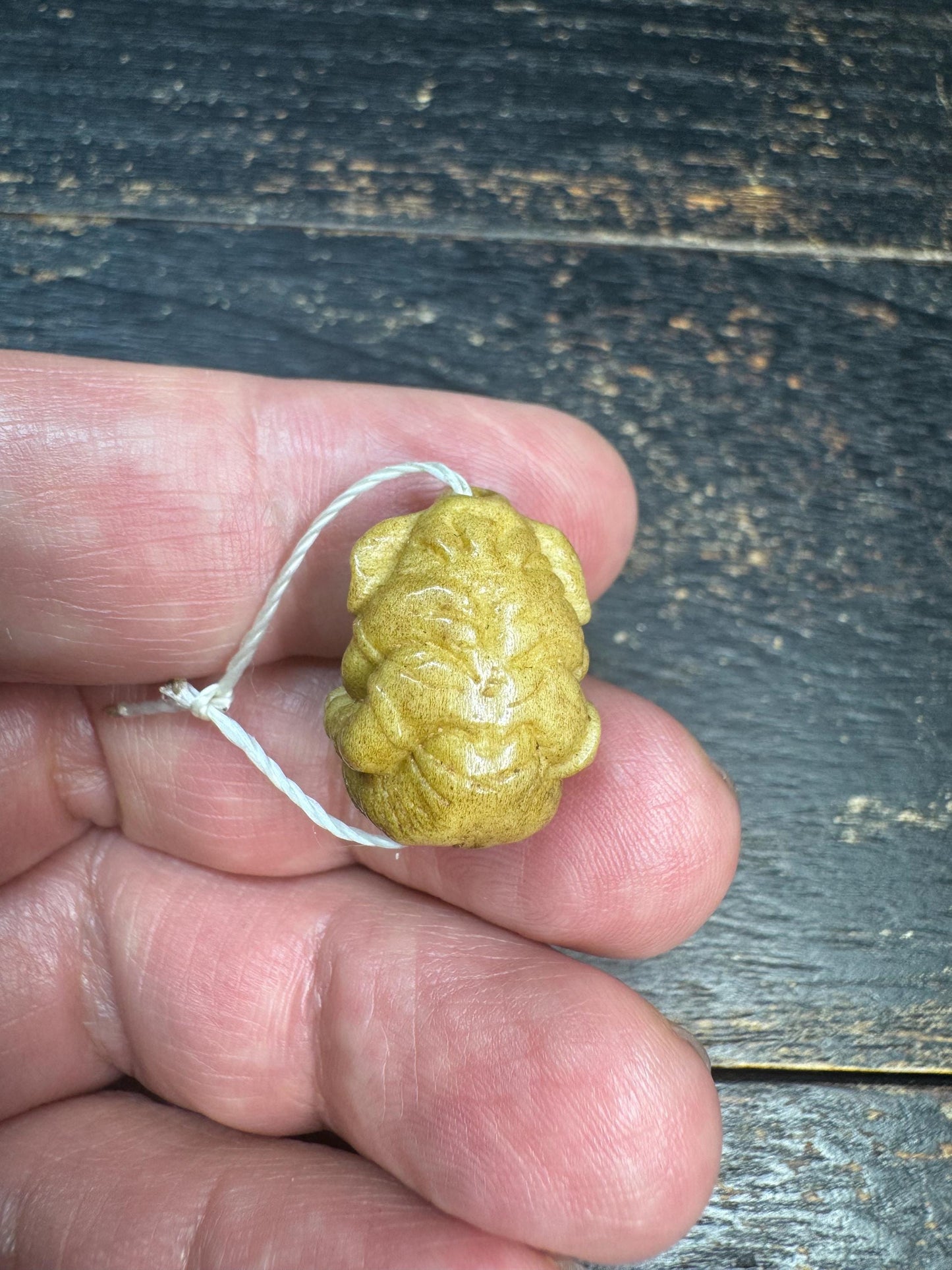 Hand Carved Yak Bone Ganesha Bead | Tibetan Elephant God Guru Bead | Mini Ganesh Pendant Charm | Spiritual Mala Spacer | Handmade Bone Carvi