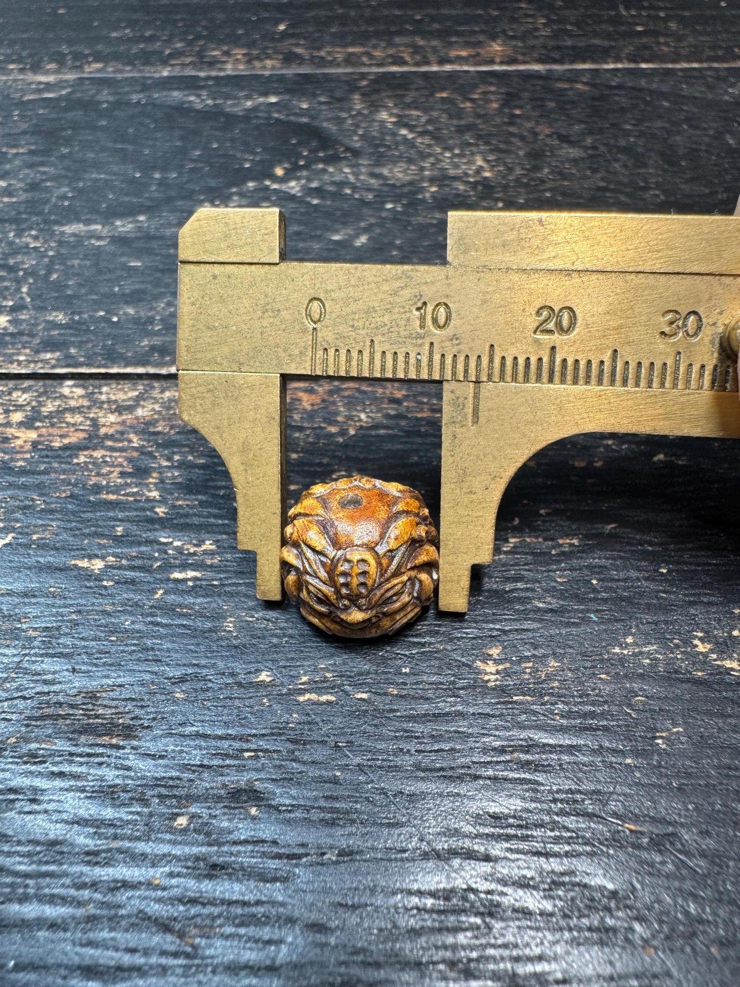 Vintage Himalayan Yak Bone Garuda Guru Bead | Hand-Carved Tibetan Style Mala Spacer Bead | Protective Bird Totem Prayer Bead Pendant Supplie