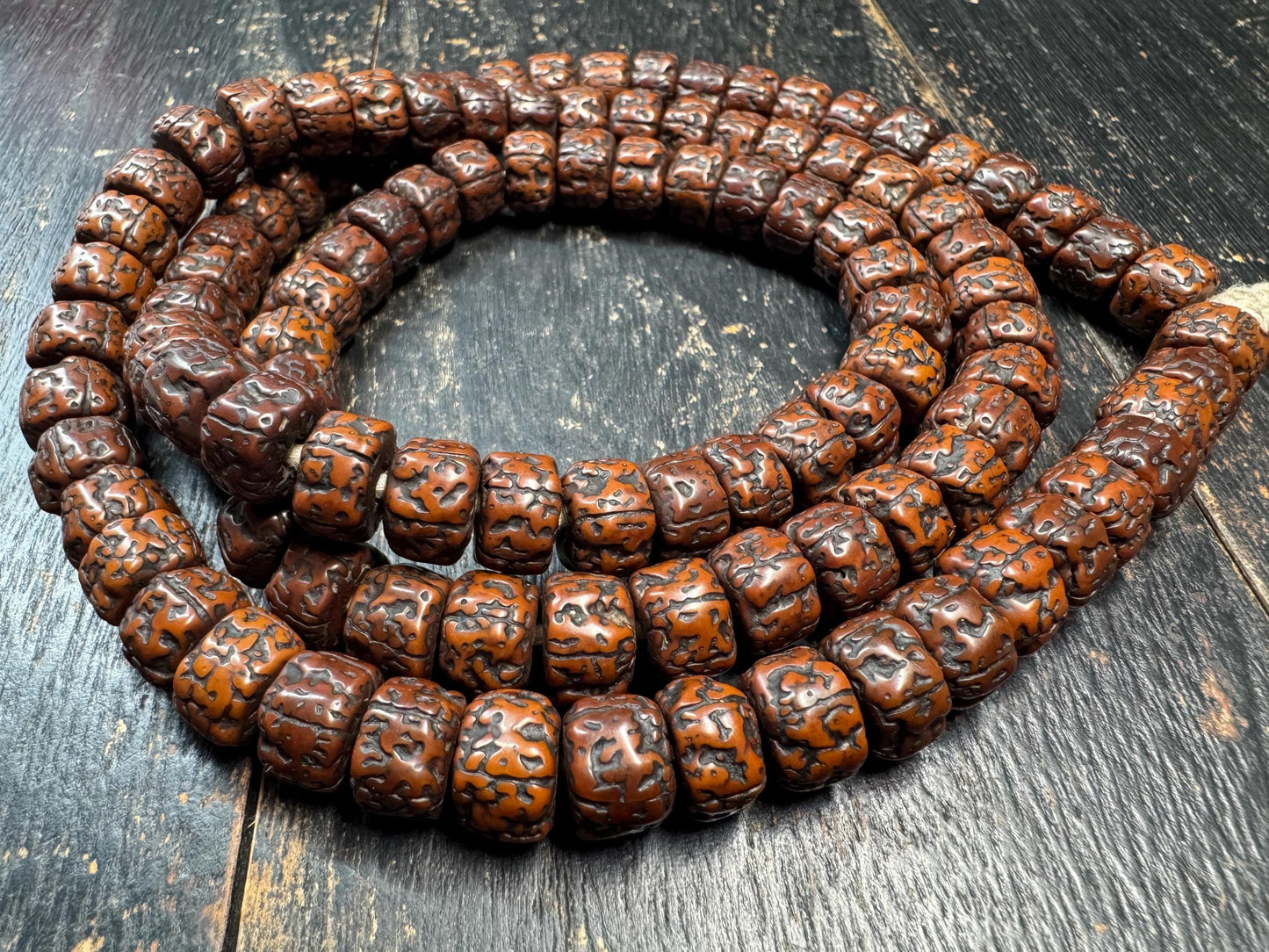 11mm 32inches Bodhi Seed 108 Mala Necklace – Traditional Tibetan Buddhist Prayer Beads for Meditation & Yoga 40inches