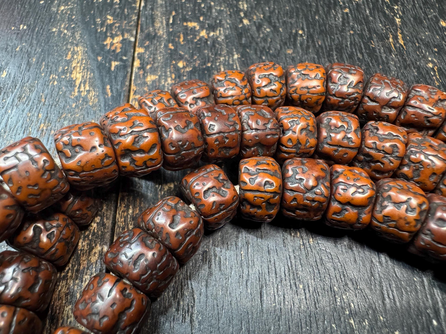 11mm 32inches Bodhi Seed 108 Mala Necklace – Traditional Tibetan Buddhist Prayer Beads for Meditation & Yoga 40inches