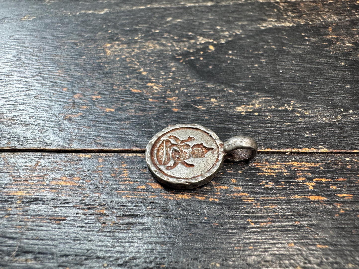 Vintage Tibetan Buddhist Pendant – Multi Armed Deity Cold Iron Himalayan Amulet