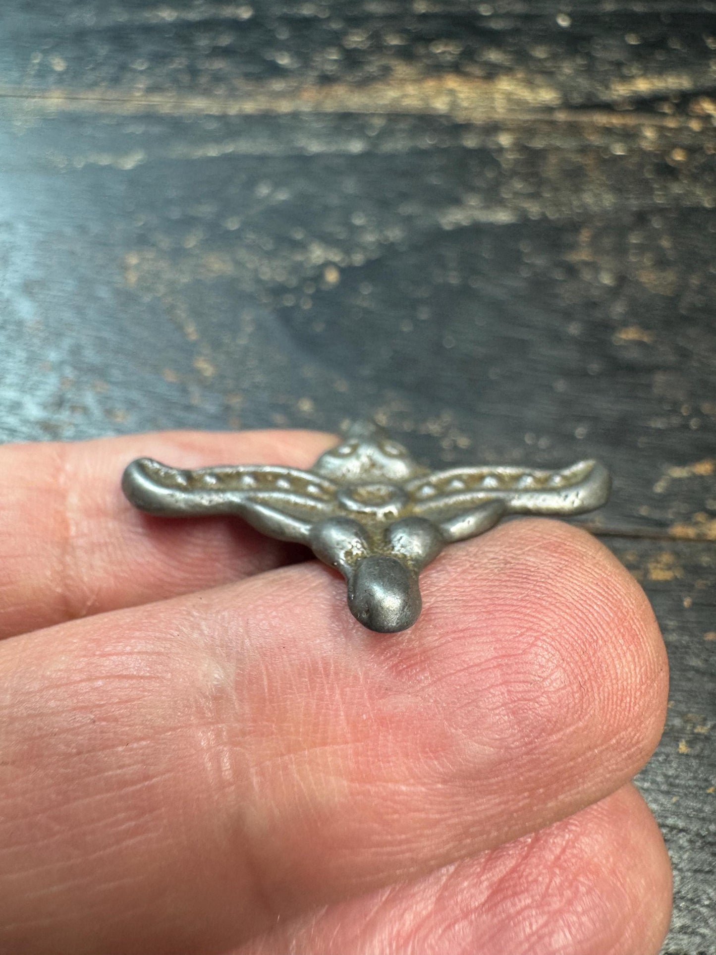 Vintage Garuda Style Cold Iron Pendant | Himalayan Bird Amulet Charm | Rustic Protective Talisman