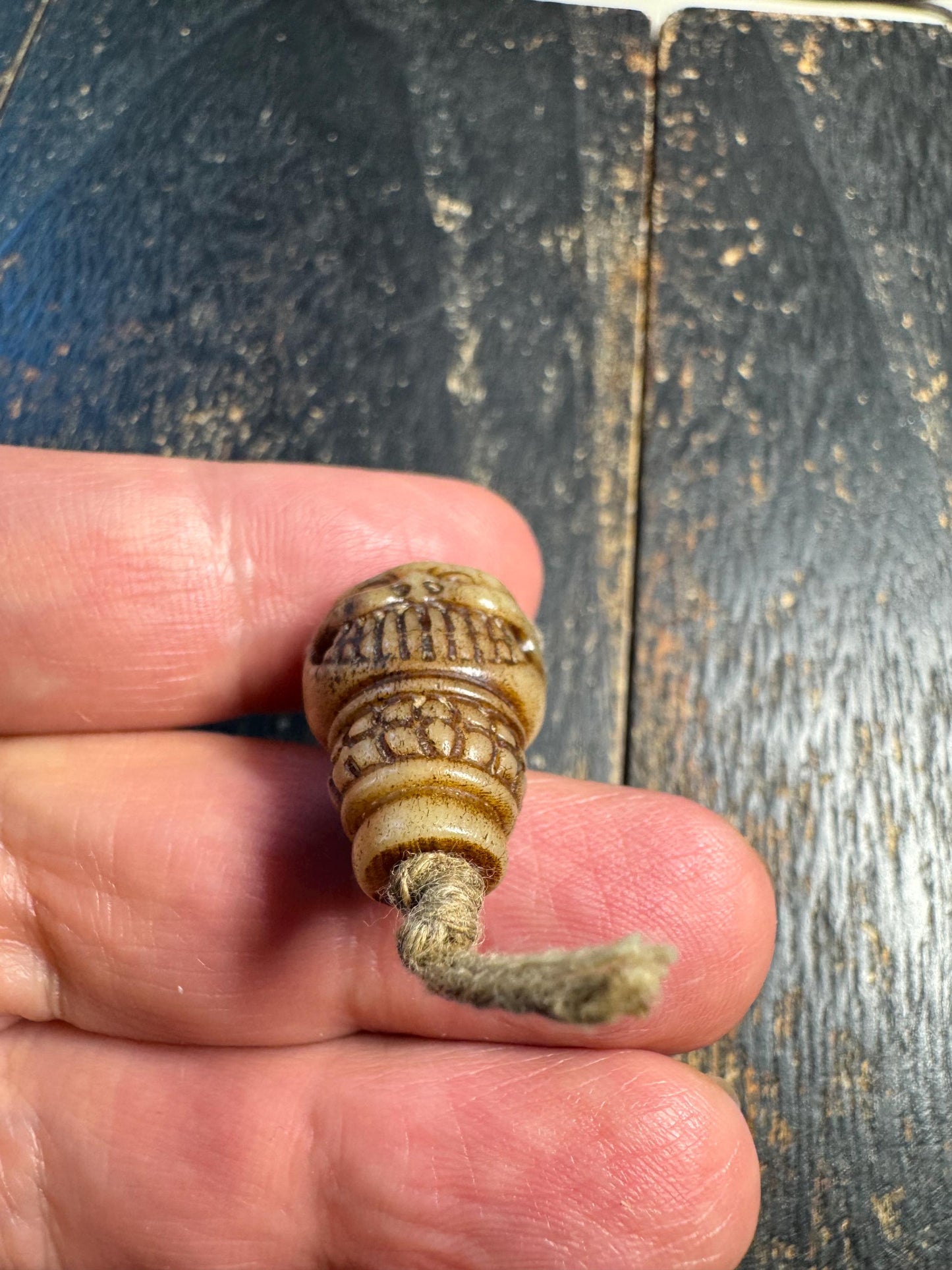 Hand Carved Yak Bone Skull Guru Bead – Tibetan Style Mala Center Bead, Three Hole Bone Guru Bead, Meditation Jewelry Supply, Unique Focal Be