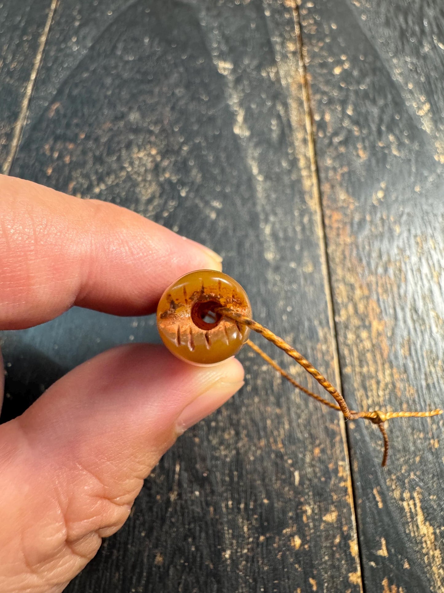 Vintage Double Fish Agate Bead • Tibetan Eight Auspicious Symbols Pendant • Hand Carved Carnelian Agate Focal Bead • Himalayan Jewelry Compo