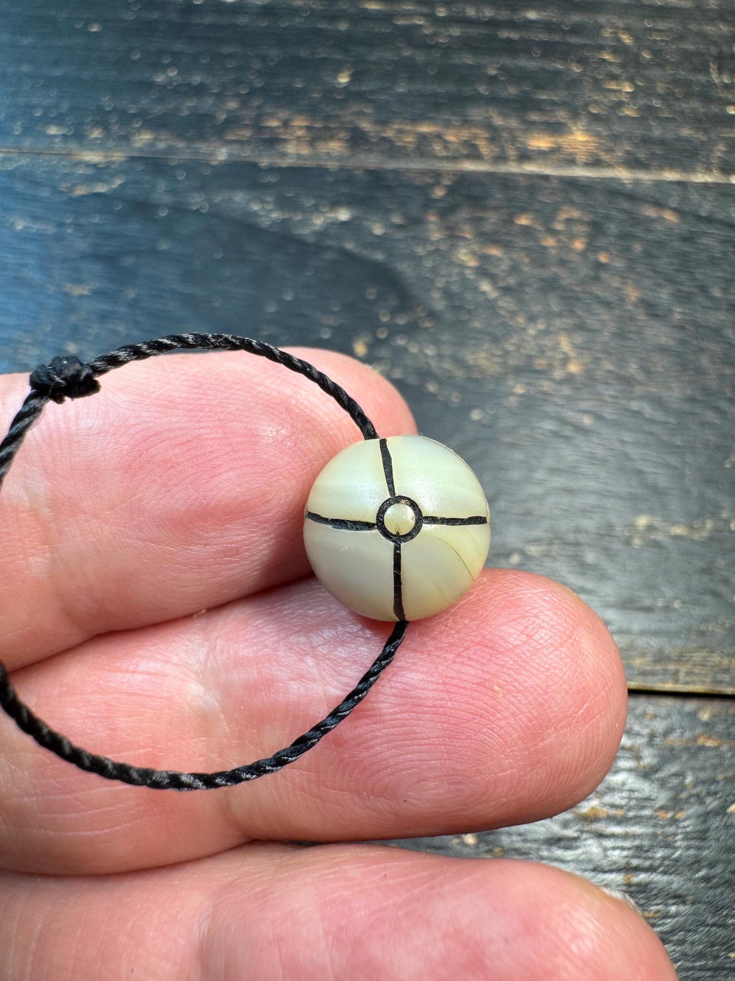 Hand Carved Shell Lotus Mantra Dot Bead • Tibetan Style Guru Bead • Floral Mala Spacer • Handmade Shell Jewelry Supply • DIY Bracelet Neckla