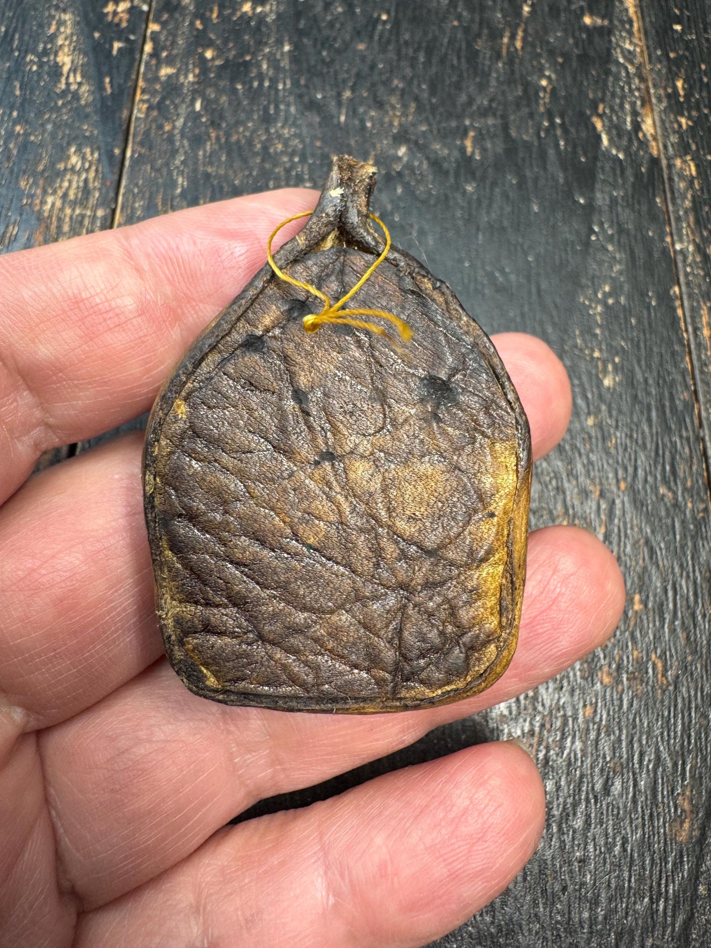 Vintage Buddhist Glass Tsa Tsa Amulet Pendant: Nepal Tribal Art