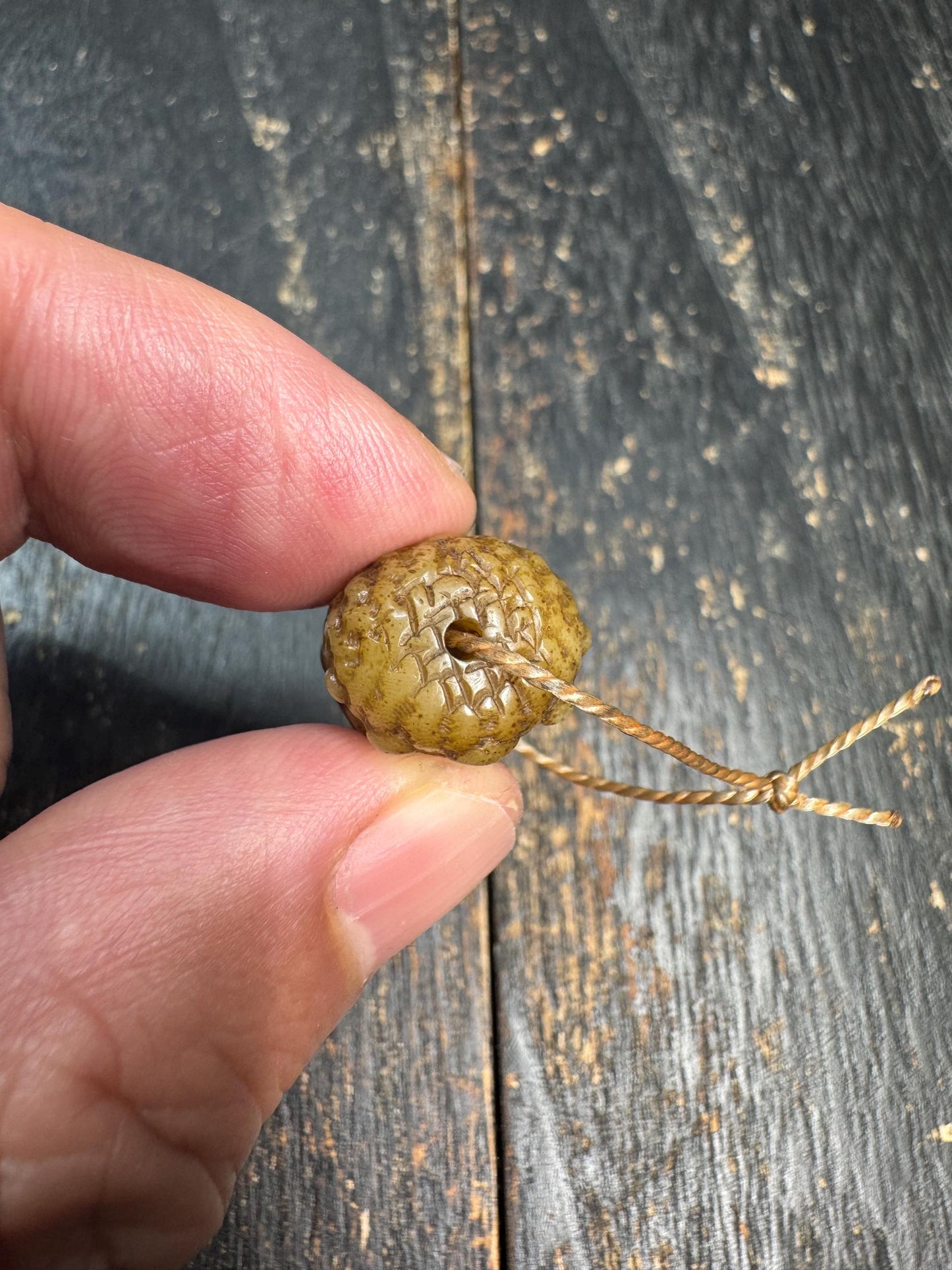 Vintage Yak Bone Mahakala Bead | Hand Carved Tibetan Mahakala Guru Bead | Himalayan Protector Deity Pendant | Mala Accessory
