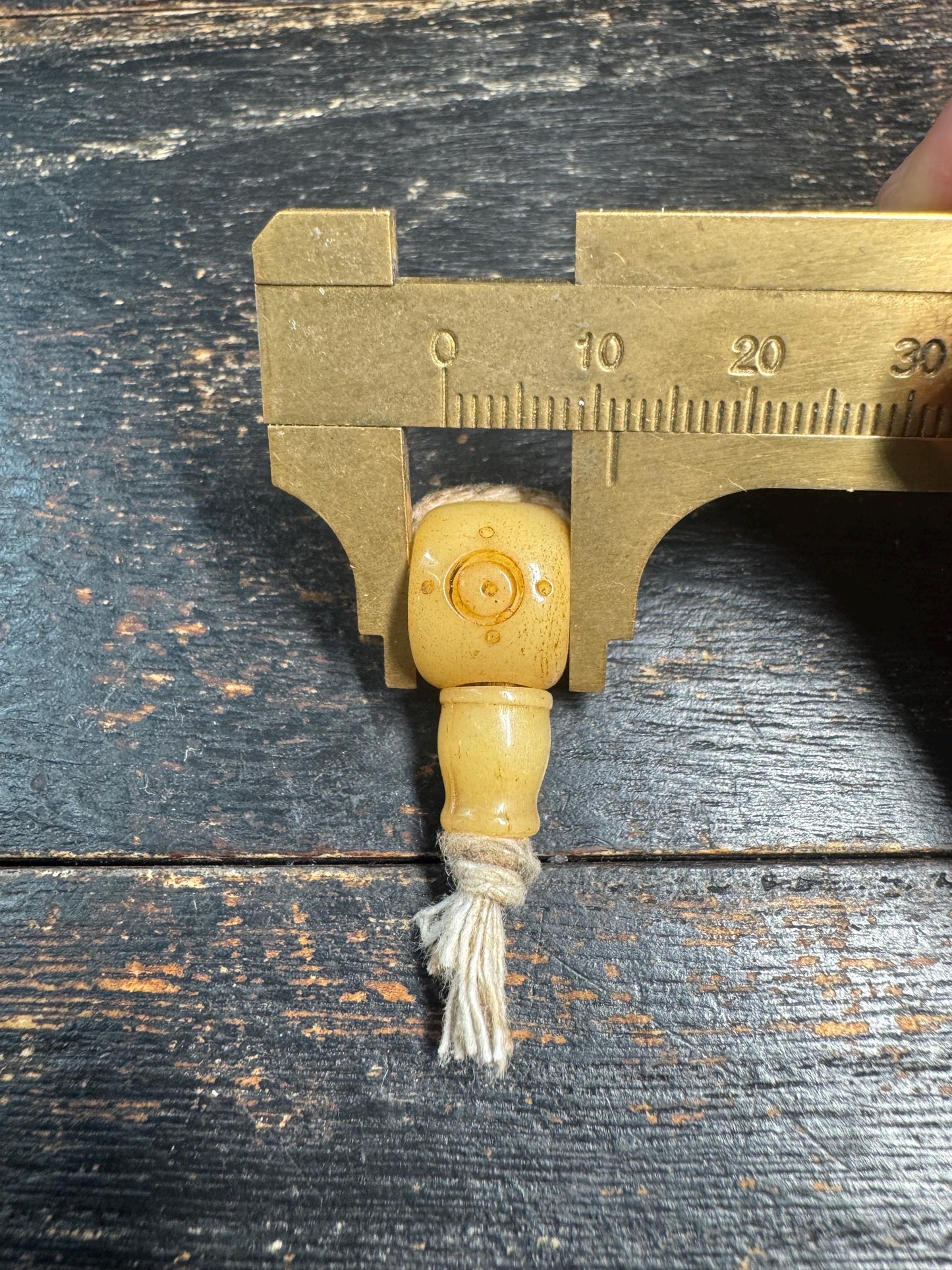 Tibetan Yak Bone Guru Bead with Mantra Dot Carving • Handmade 3-Hole Mala Connector Bead • Traditional Prayer Bead Guru Bead • Mala Making S