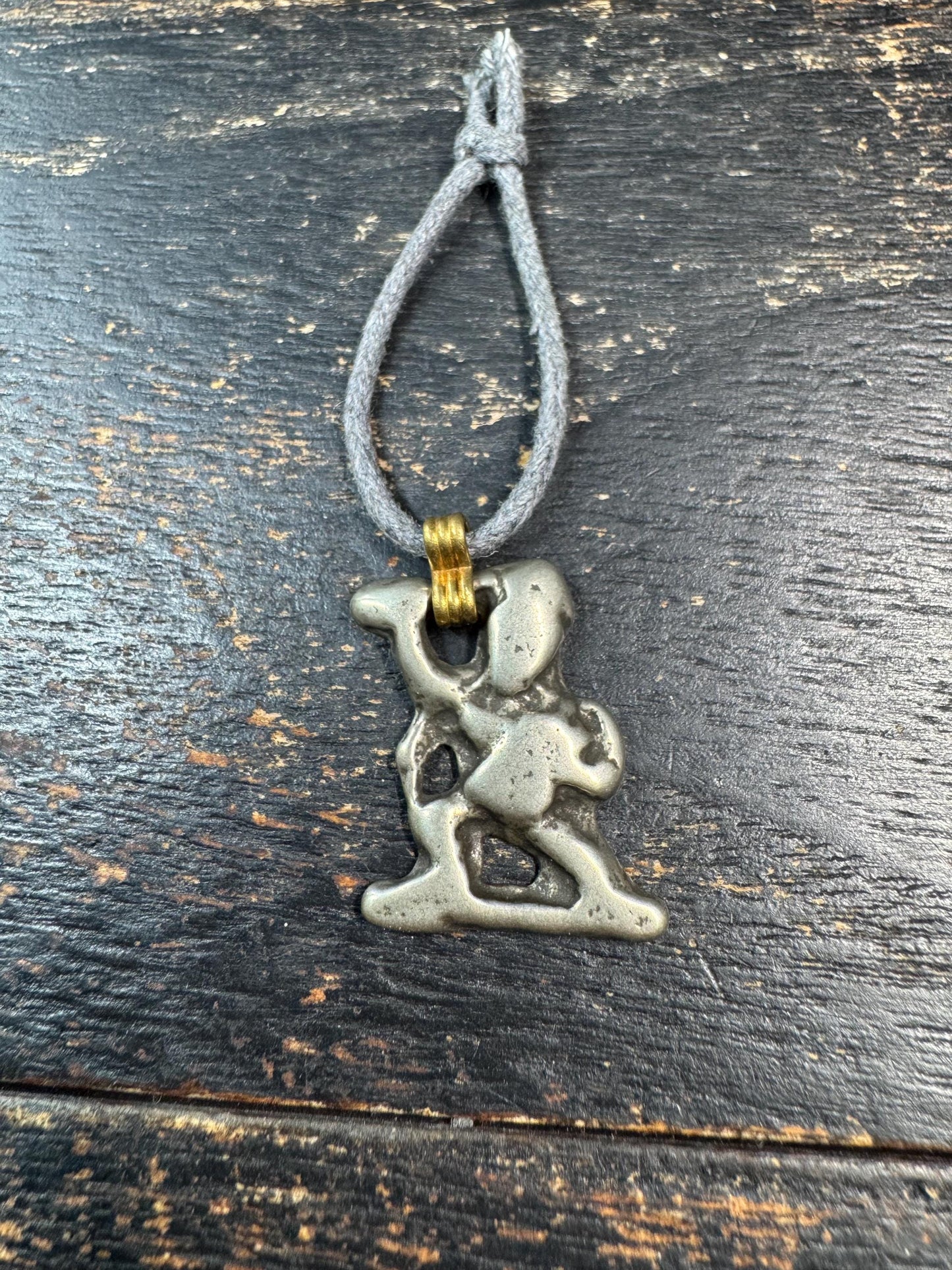 Vintage Brass Yellow Jambhala Pendant • Tibetan Buddhist Wealth Deity Amulet • Himalayan Brass Talisman • Handmade Nepalese Protection Charm