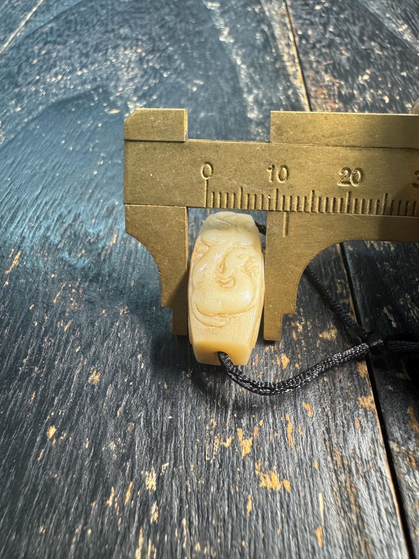 Hand Carved Yak Bone Dragon Cloud Bead, Tibetan Style Coiled Dragon Scroll Barrel Bead, Mala Spacer or Pendant