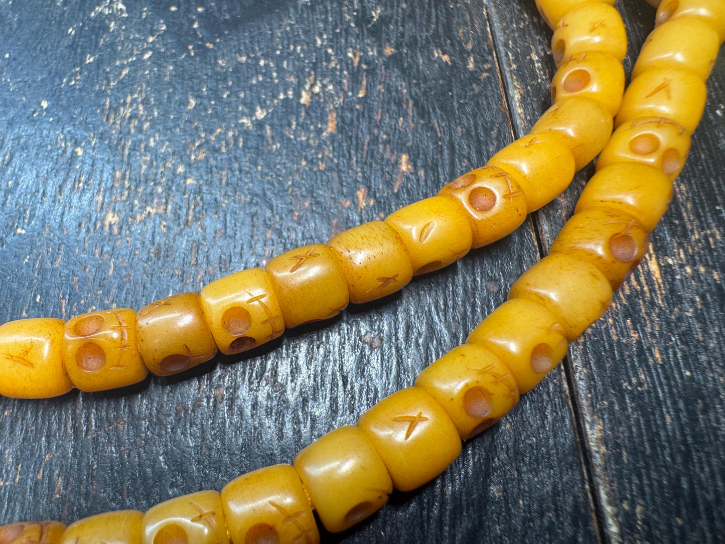 108 Yak Bone Citipati Mala Necklace • Tibetan Skull Prayer Beads • Hand Carved Charnel Ground Beads • Buddhist Meditation Mala • Himalayan R