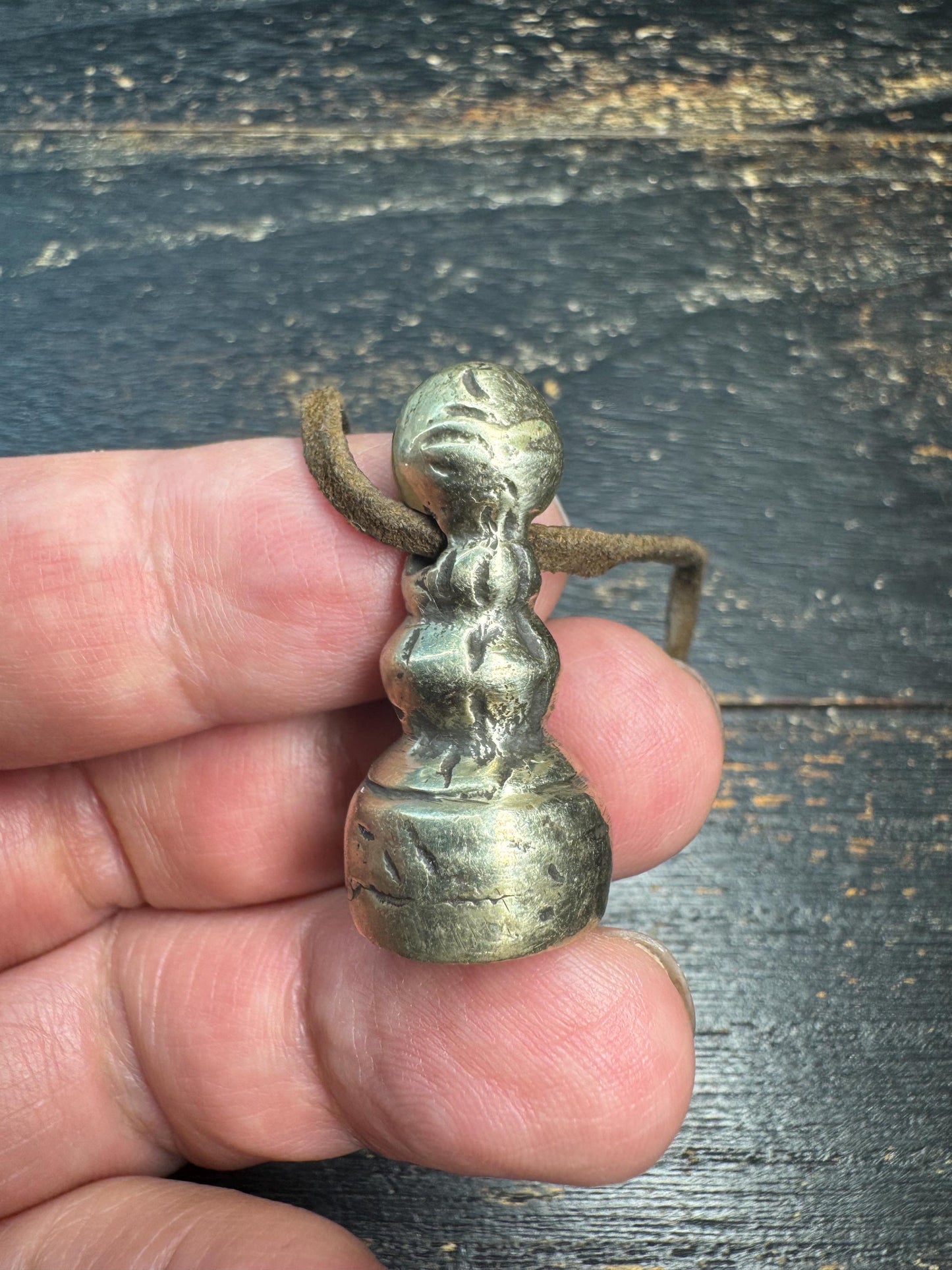 Vintage Tibetan Bronze Stupa Seal Pendant • Om Symbol Stamp Amulet • Himalayan Buddhist Seal • Tibetan Ritual Pendant • Meditation Talisman