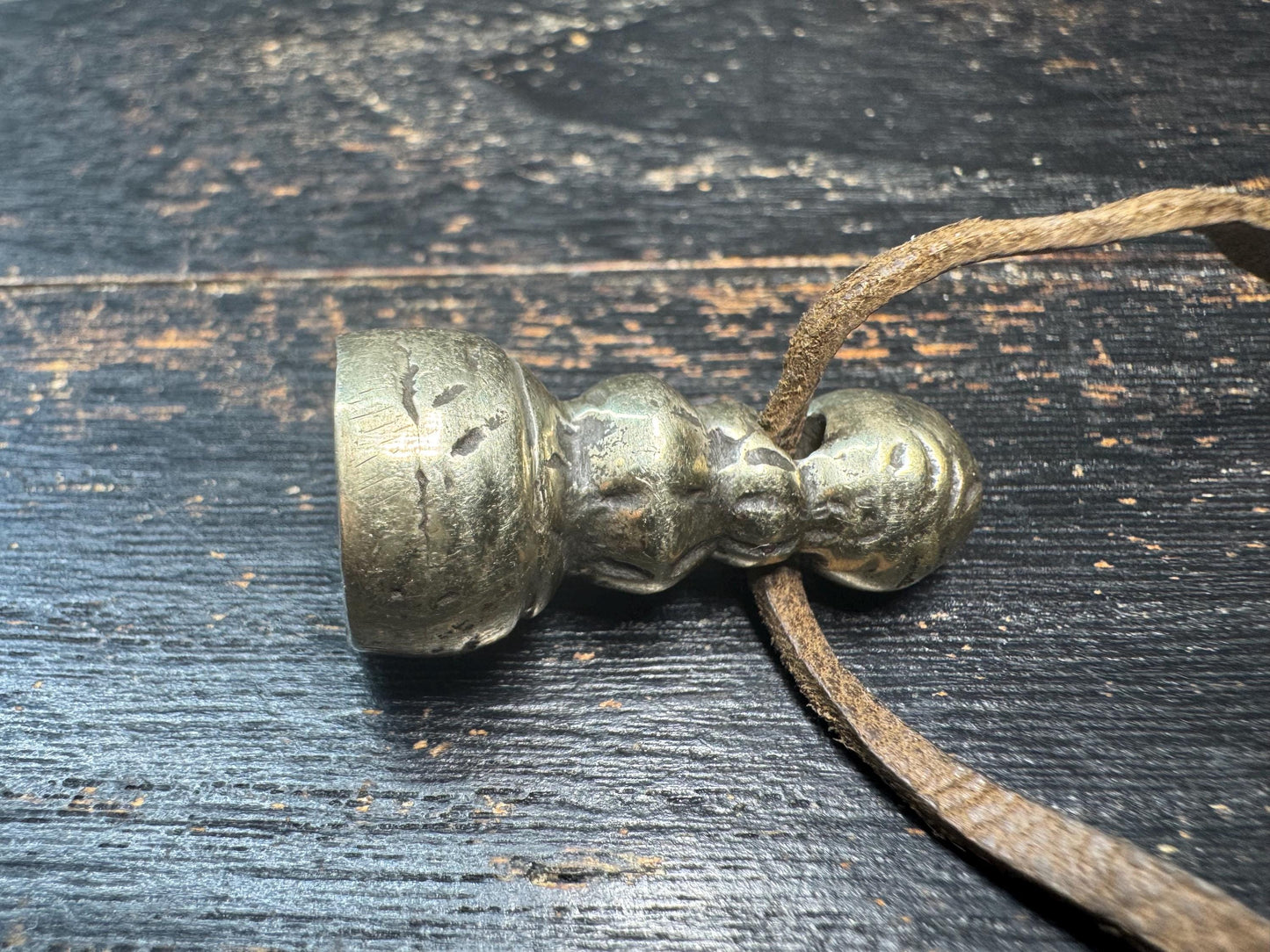 Vintage Tibetan Bronze Stupa Seal Pendant • Om Symbol Stamp Amulet • Himalayan Buddhist Seal • Tibetan Ritual Pendant • Meditation Talisman