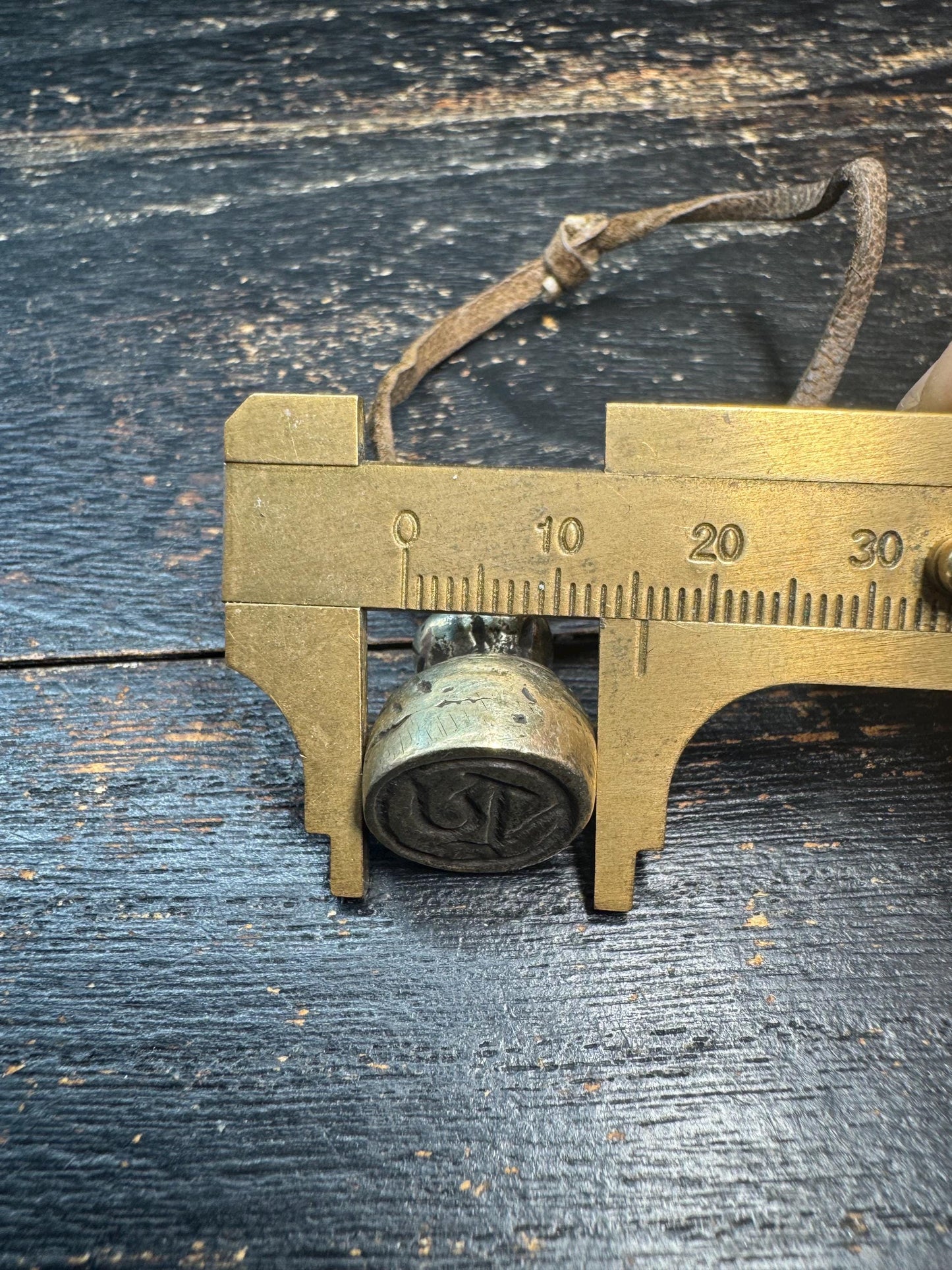 Vintage Tibetan Bronze Stupa Seal Pendant • Om Symbol Stamp Amulet • Himalayan Buddhist Seal • Tibetan Ritual Pendant • Meditation Talisman